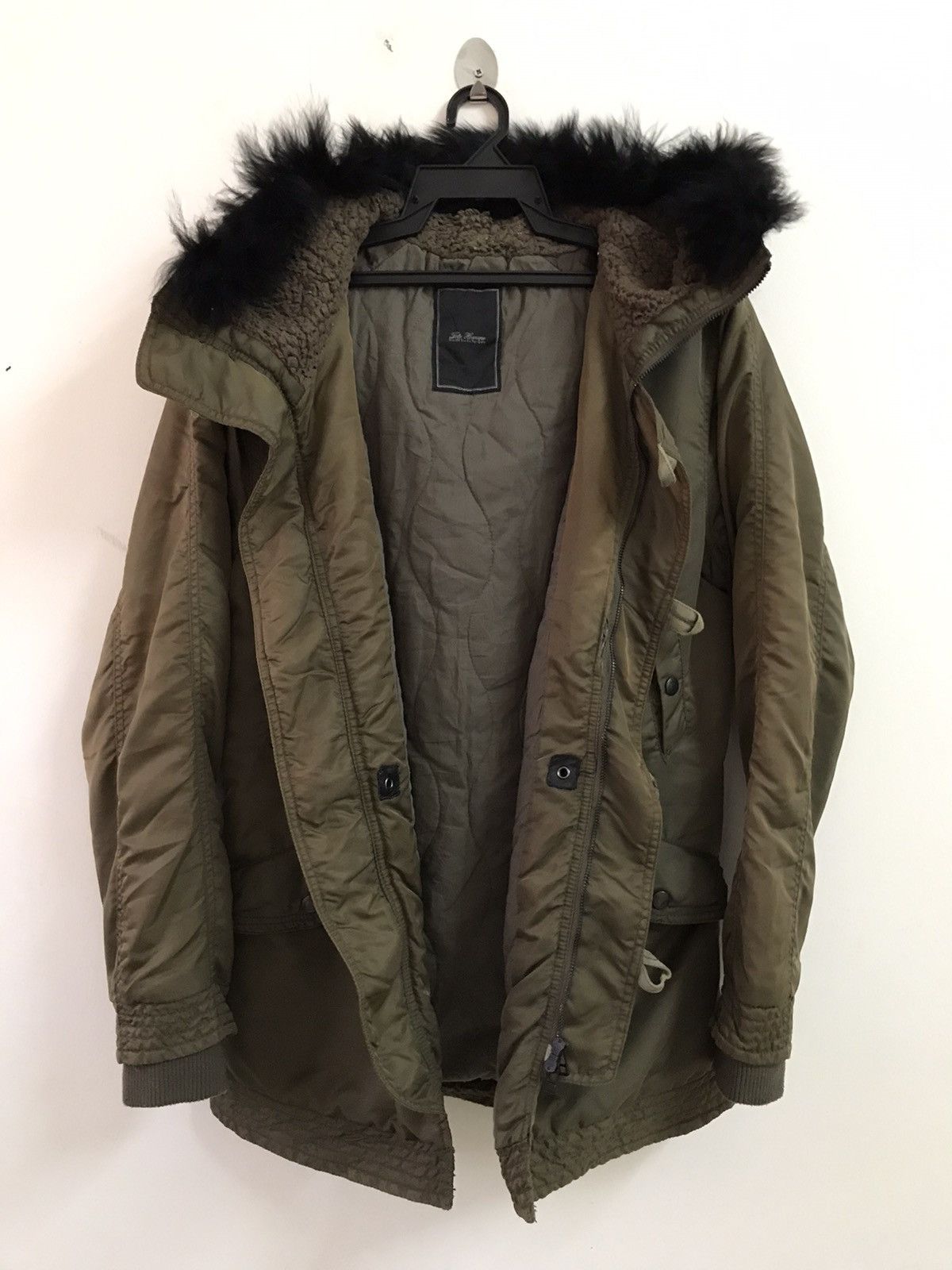 Issey Miyake × Tete Homme Issey Miyake Tete Homme Military Fur Fleece Hoodie jacket Size US M / EU 48-50 / 2 - 2 Thumbnail