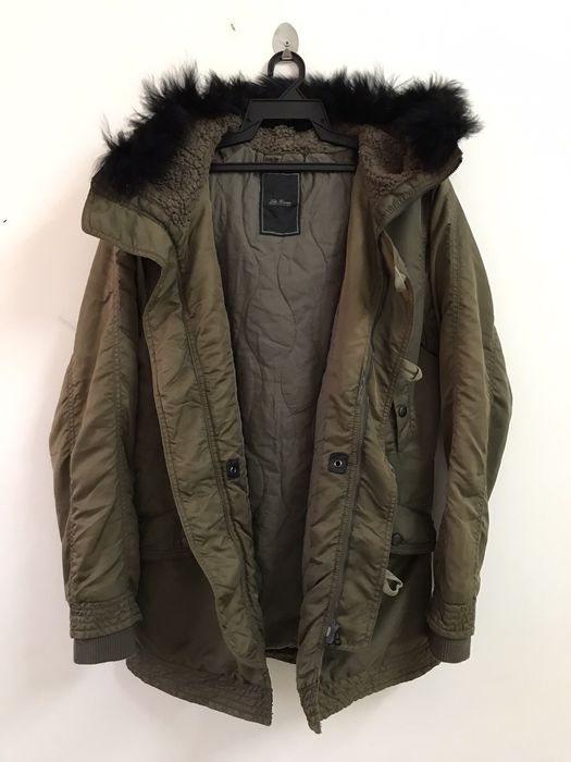 Issey Miyake Issey Miyake Tete Homme Military Fur Fleece Hoodie jacket ...