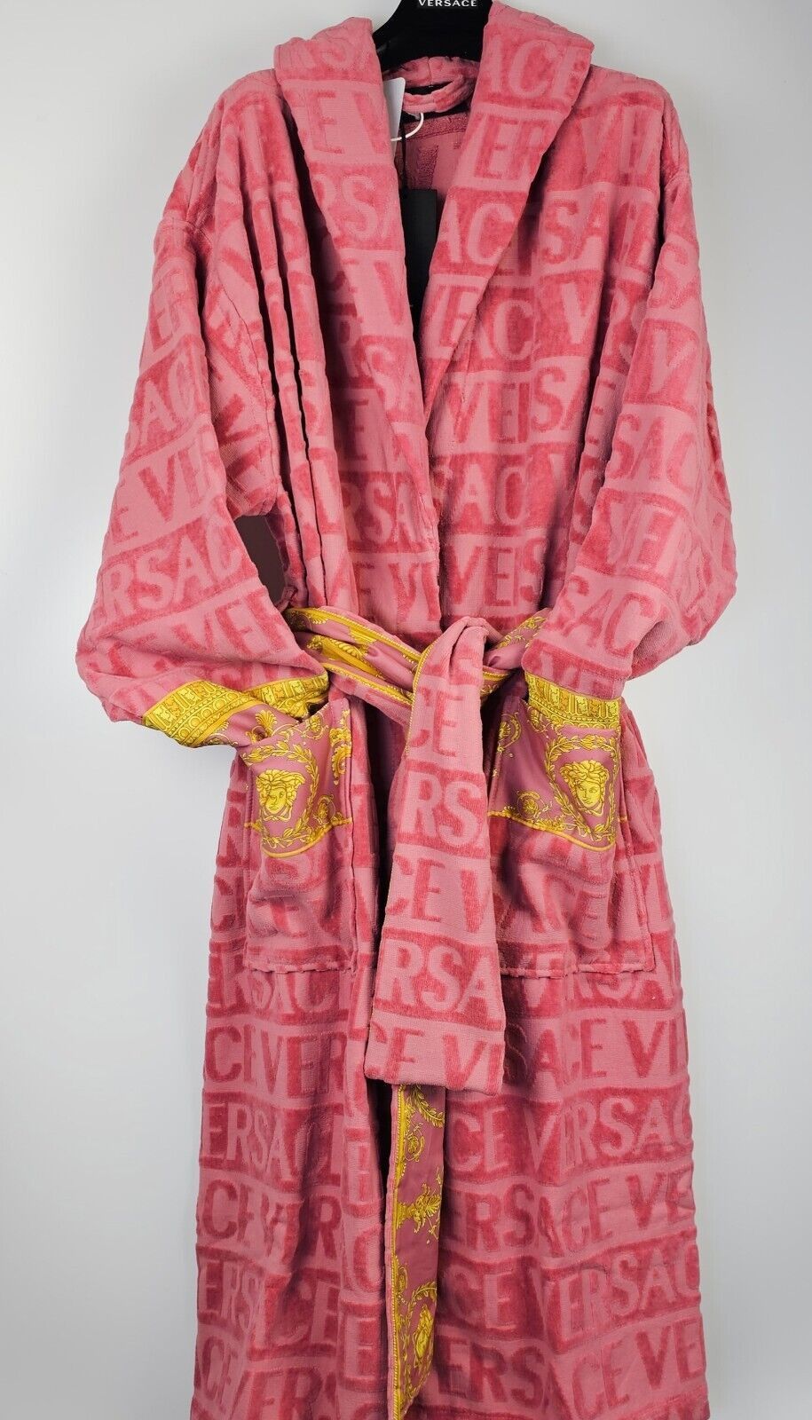 Versace VERSACE Baroque Strawberry Jam Unisex Long Bathrobe Size US XL / EU 56 / 4 - 2 Thumbnail