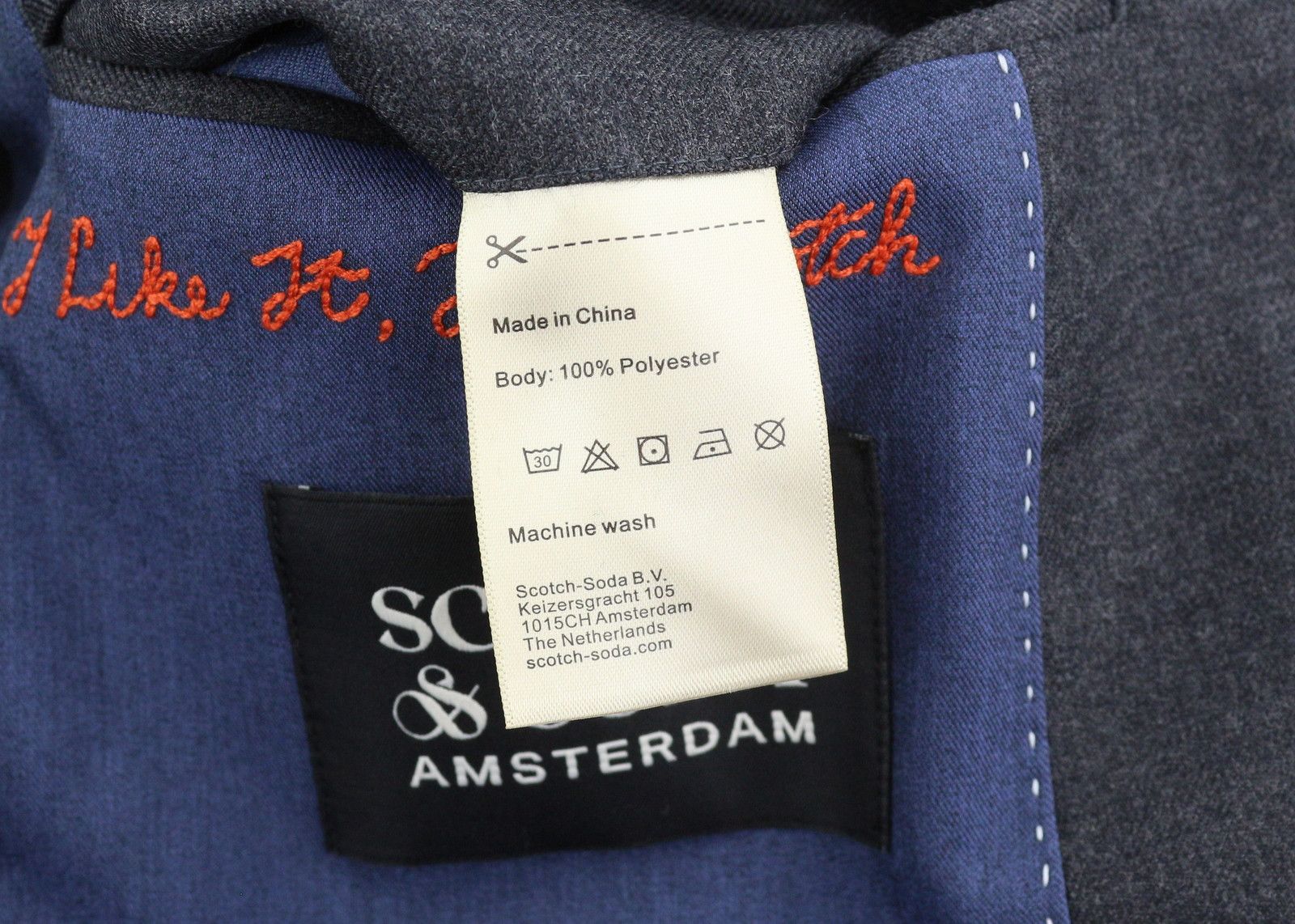 Scotch & Soda S Grey Graphite Melange Notch Blazer 88532 Size 36R - 9 Thumbnail