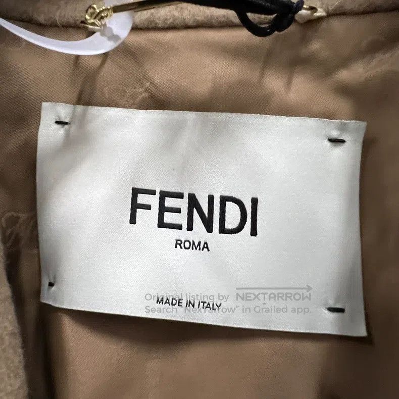 Fendi Fendi Khaki Double-Breasted Coat Size XS / US 0-2 / IT 36-38 - 4 Thumbnail