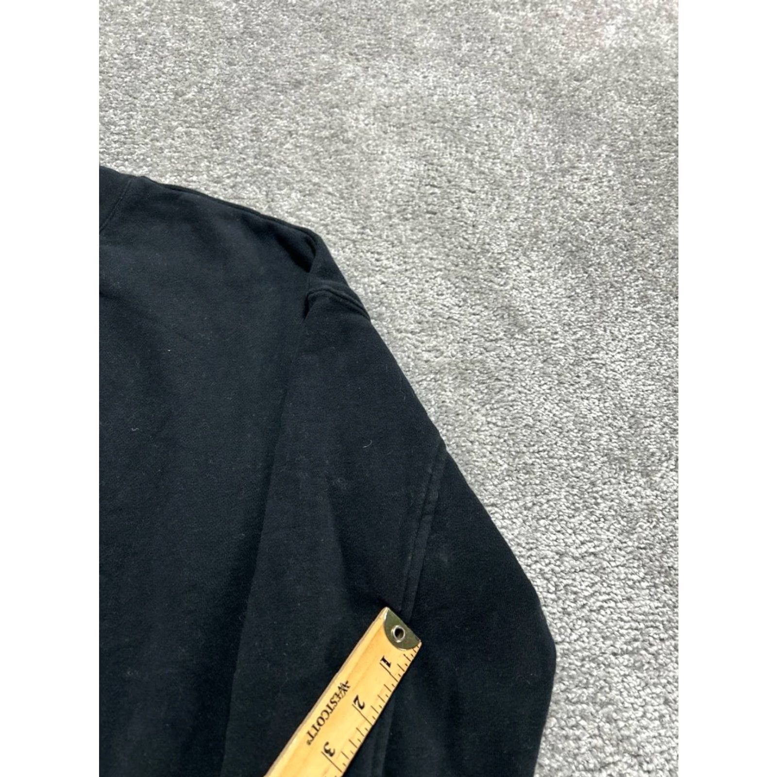 Vince Vince Essential Cropped Sweatshirt Small Black Relaxed Fit Cotton Fleece Lined Shirt Womens Size S / US 4 / IT 40 - 7 Thumbnail