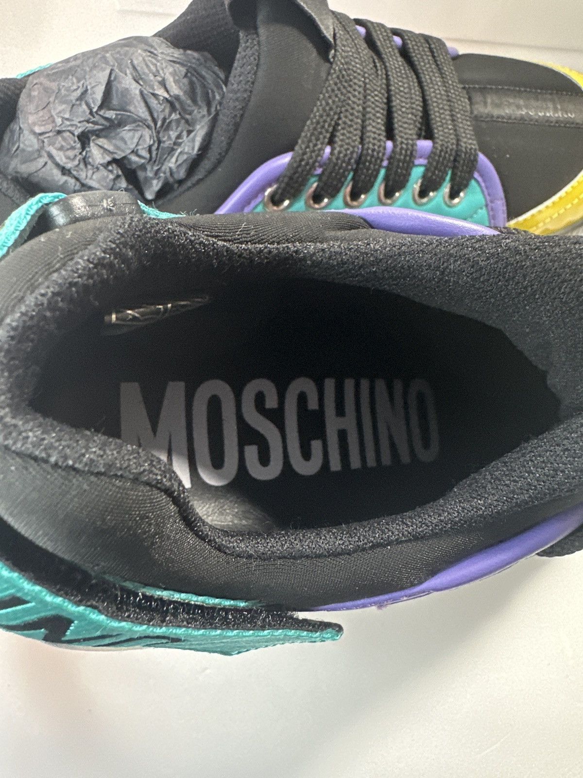 Moschino MOSCHINO Teddy Mix Media Chunky Sneakers Size US 5 / IT 35 - 6 Thumbnail