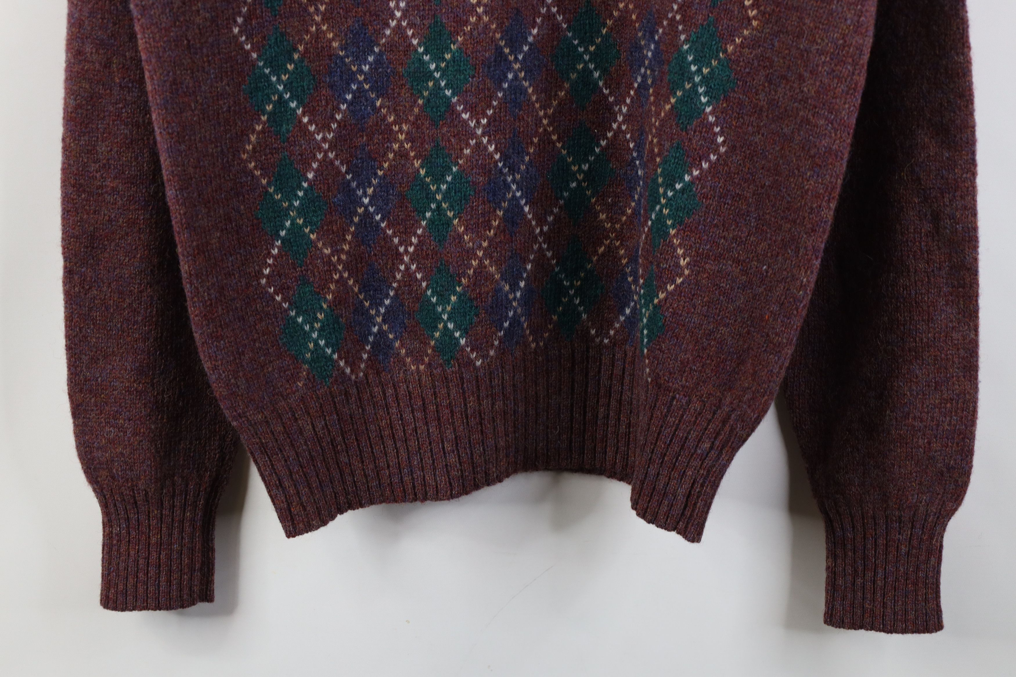 Vintage Vintage 70s Streetwear Argyle Diamond Crewneck Sweater Size M / US 6-8 / IT 42-44 - 3 Thumbnail