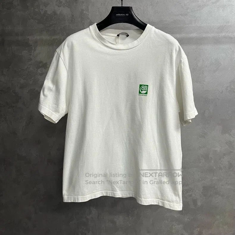 Balenciaga Balenciaga White Logo Eco Short-Sleeve T-shirt. Size US S / EU 44-46 / 1 - 1 Thumbnail