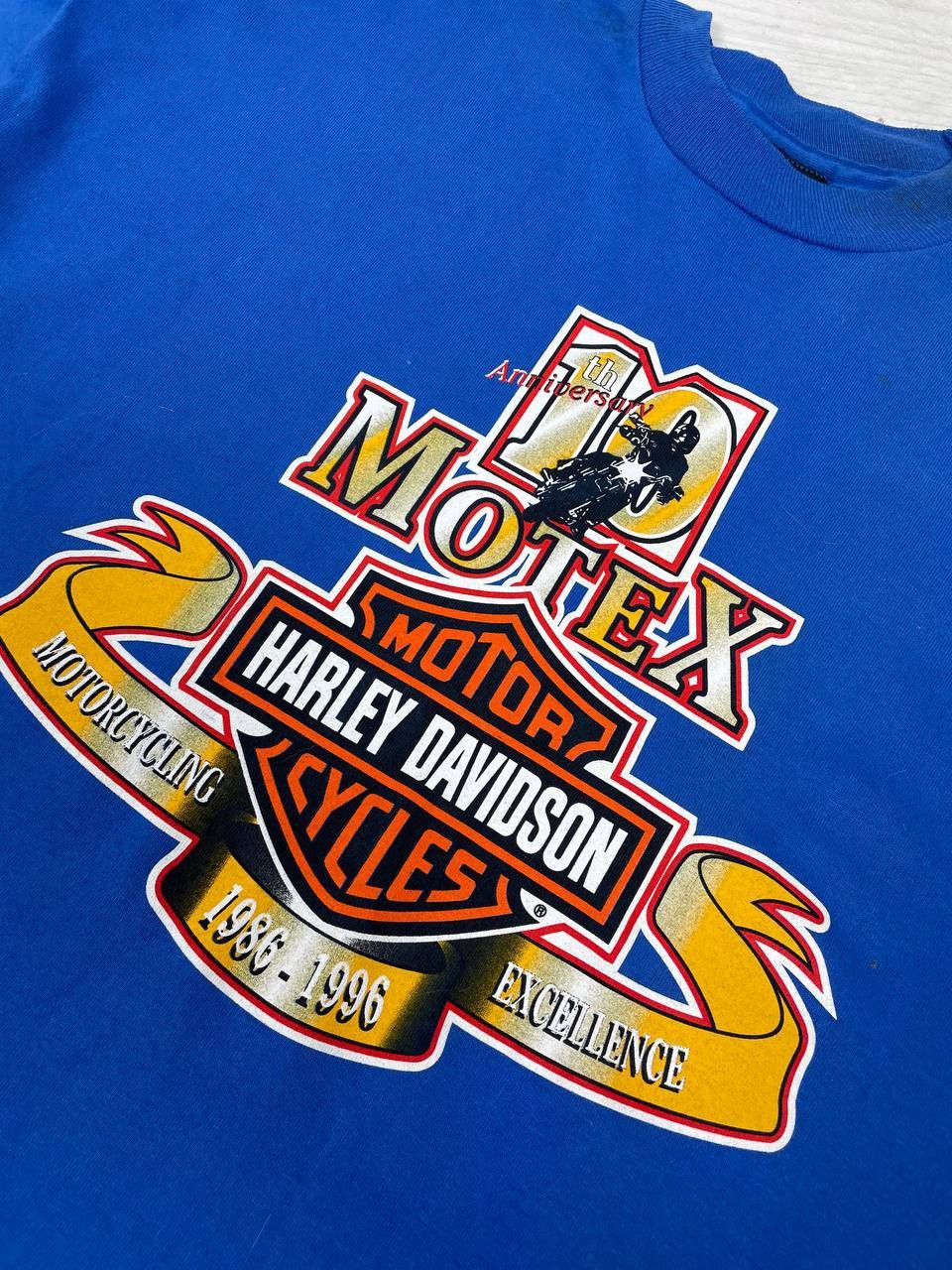 Harley Davidson Vintage Harley Davidson Motorcycles 10Th Anniversary T-Shirt Size US XL / EU 56 / 4 - 4 Thumbnail