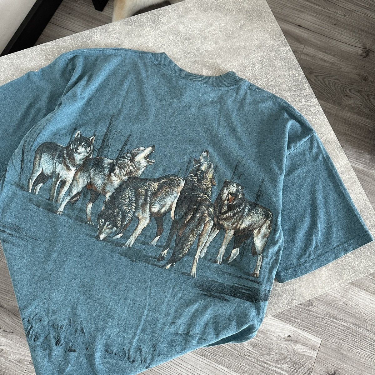 Habitat Vintage 90s Habitat Wolf Pride tee AOP Animals y2k rare og Size US XL / EU 56 / 4 - 8 Thumbnail