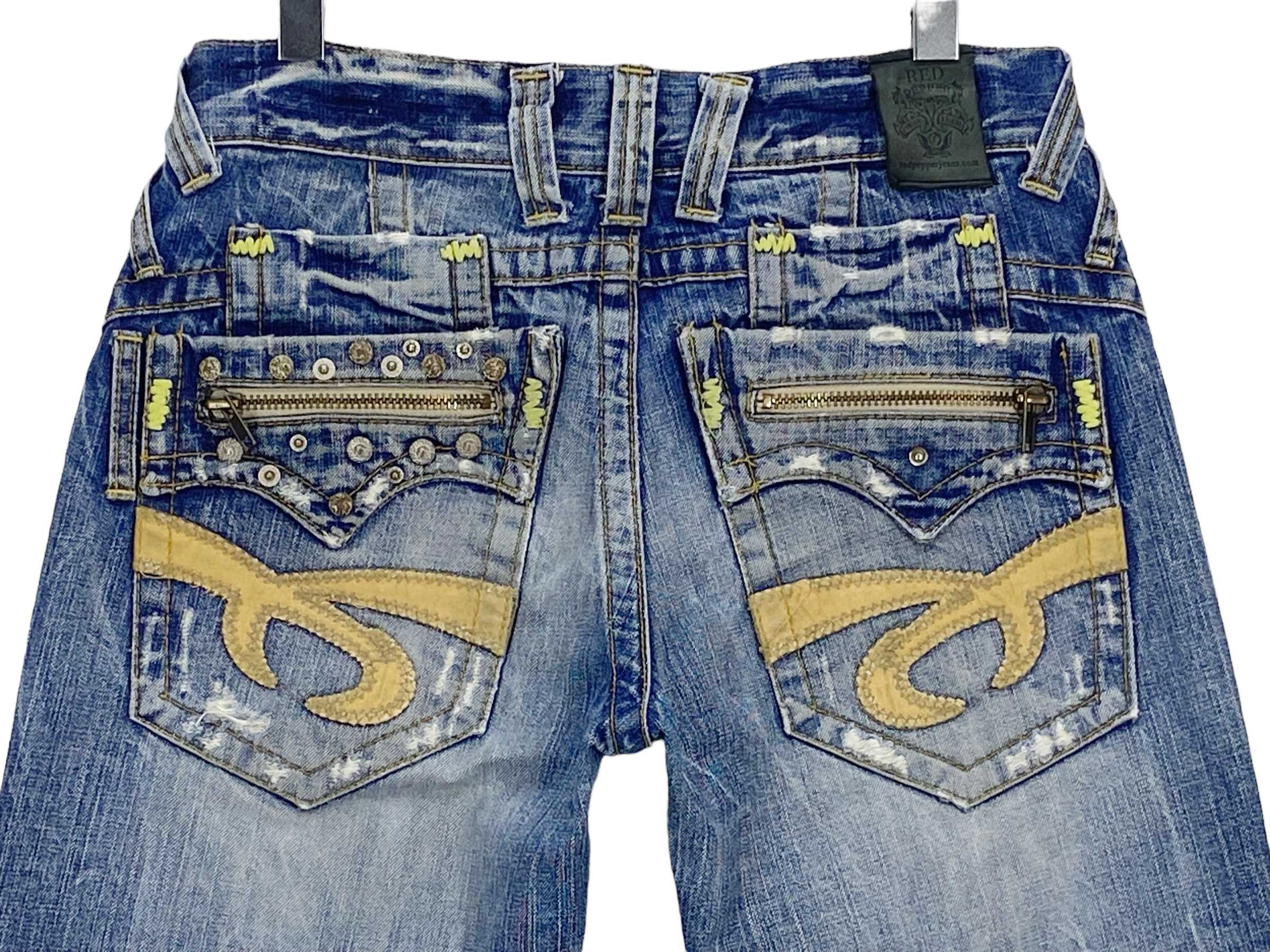 Japanese Brand Red Pepper Jeans Flare Jeans Distressed Jeans Size US 30 / EU 46 - 5 Thumbnail