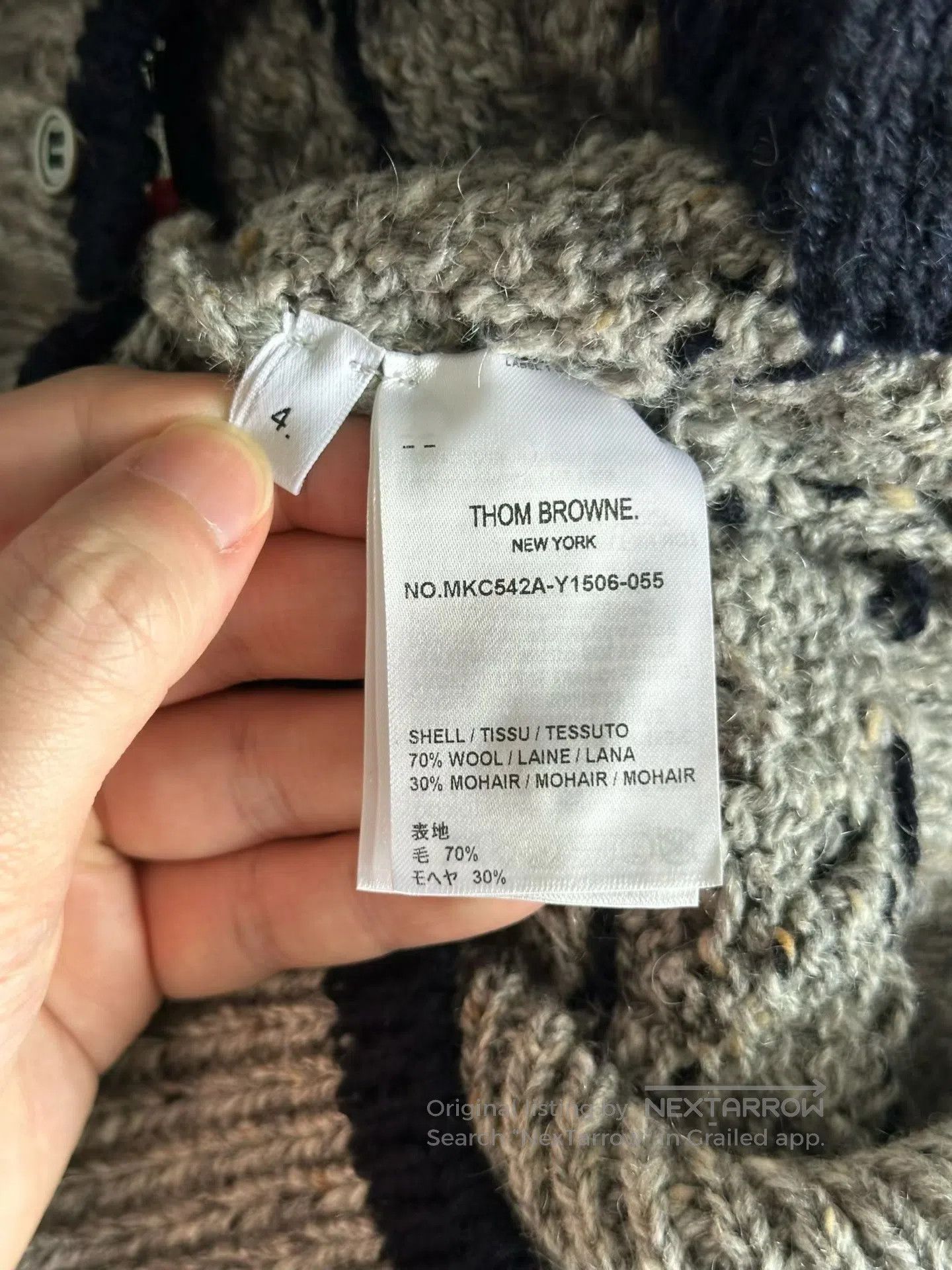 Thom Browne Thom Browne Tweed Color-Block Cardigan| Size US XL / EU 56 / 4 - 3 Thumbnail
