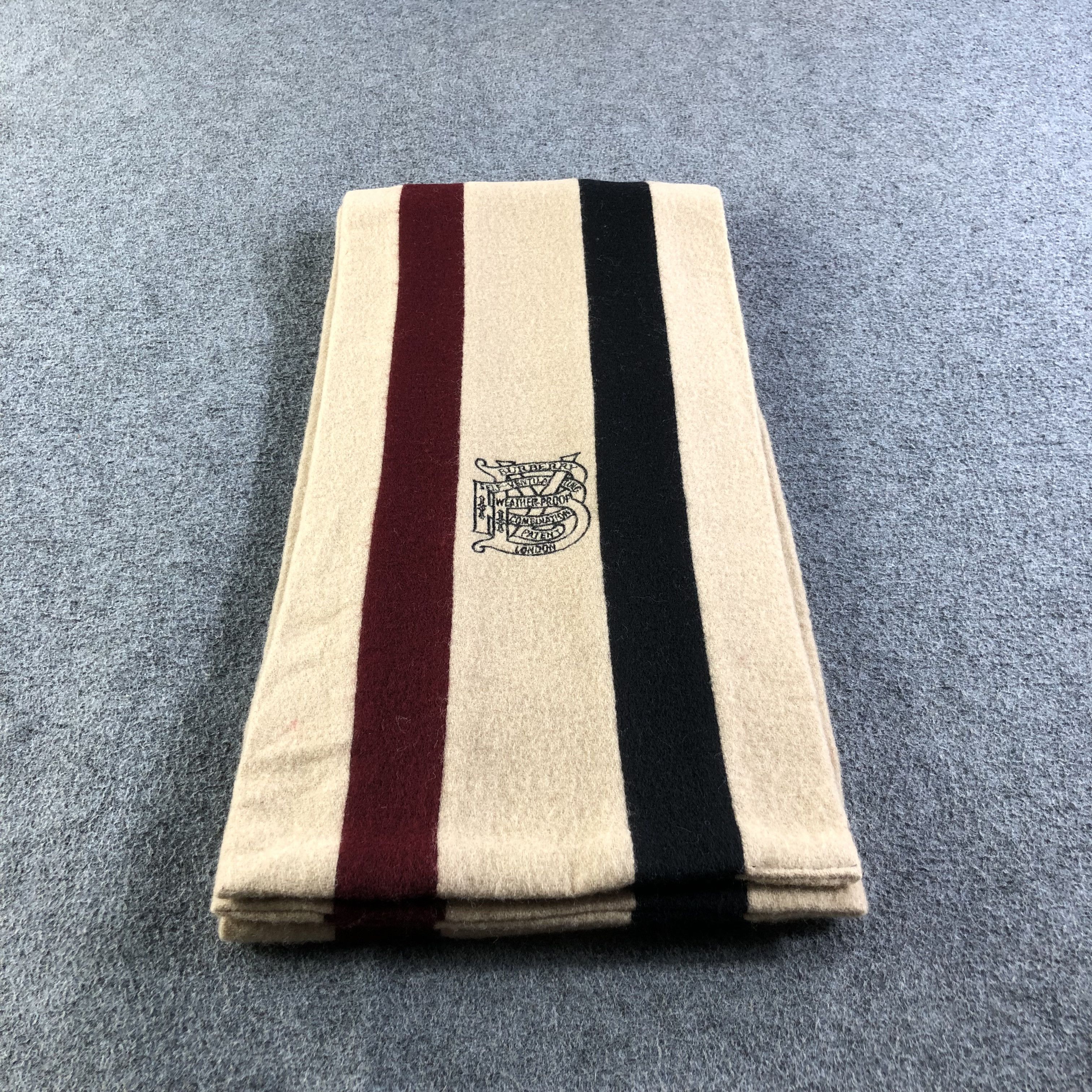 Burberry Striped Wool Scarf Muffler V1775