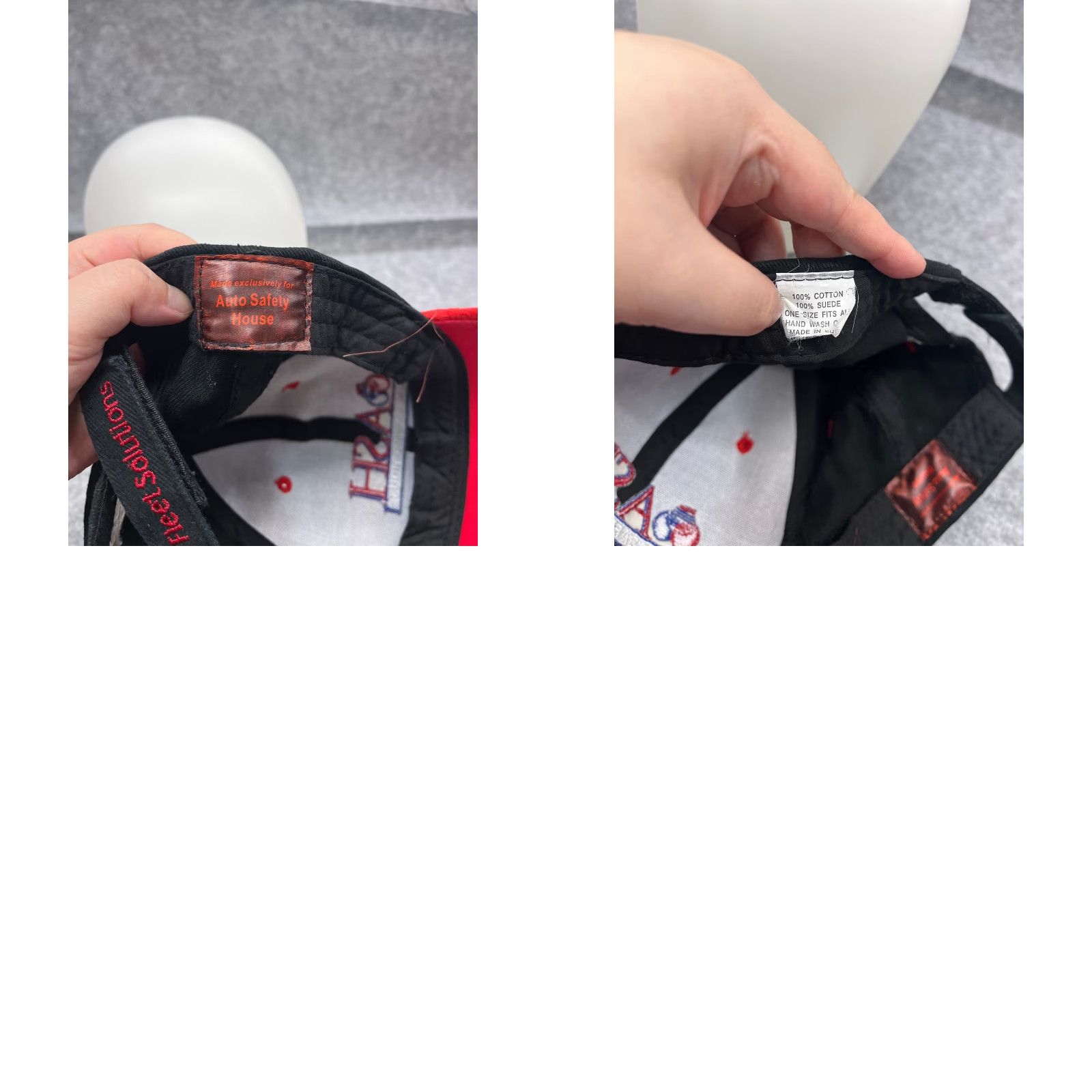 ASH Auto Safety House Hat Cap Adjustable One Size Black Cotton Mens Baseball Cap Work Safety Hat Size ONE SIZE - 9 Thumbnail