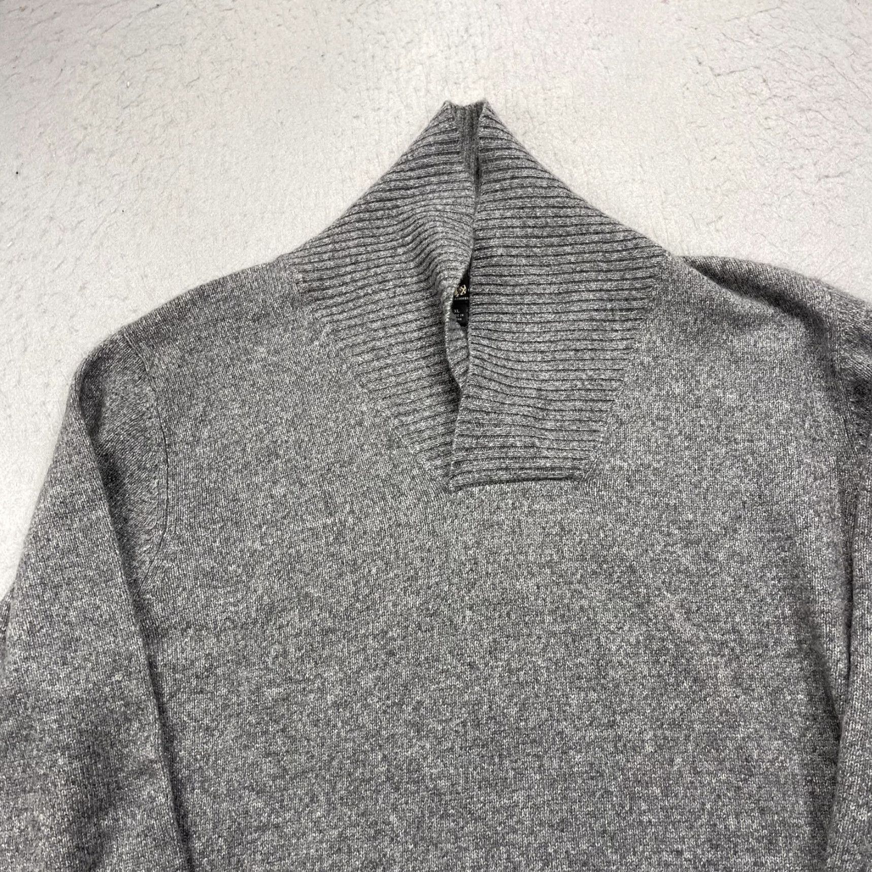 Vintage Glen Lyon Sweater Mens XL Gray 100% Cashmere Mock Neck Pullover Knit Long Sleeve Casual Winter Modern Preppy Womens? Size US XL / EU 56 / 4 - 3 Thumbnail