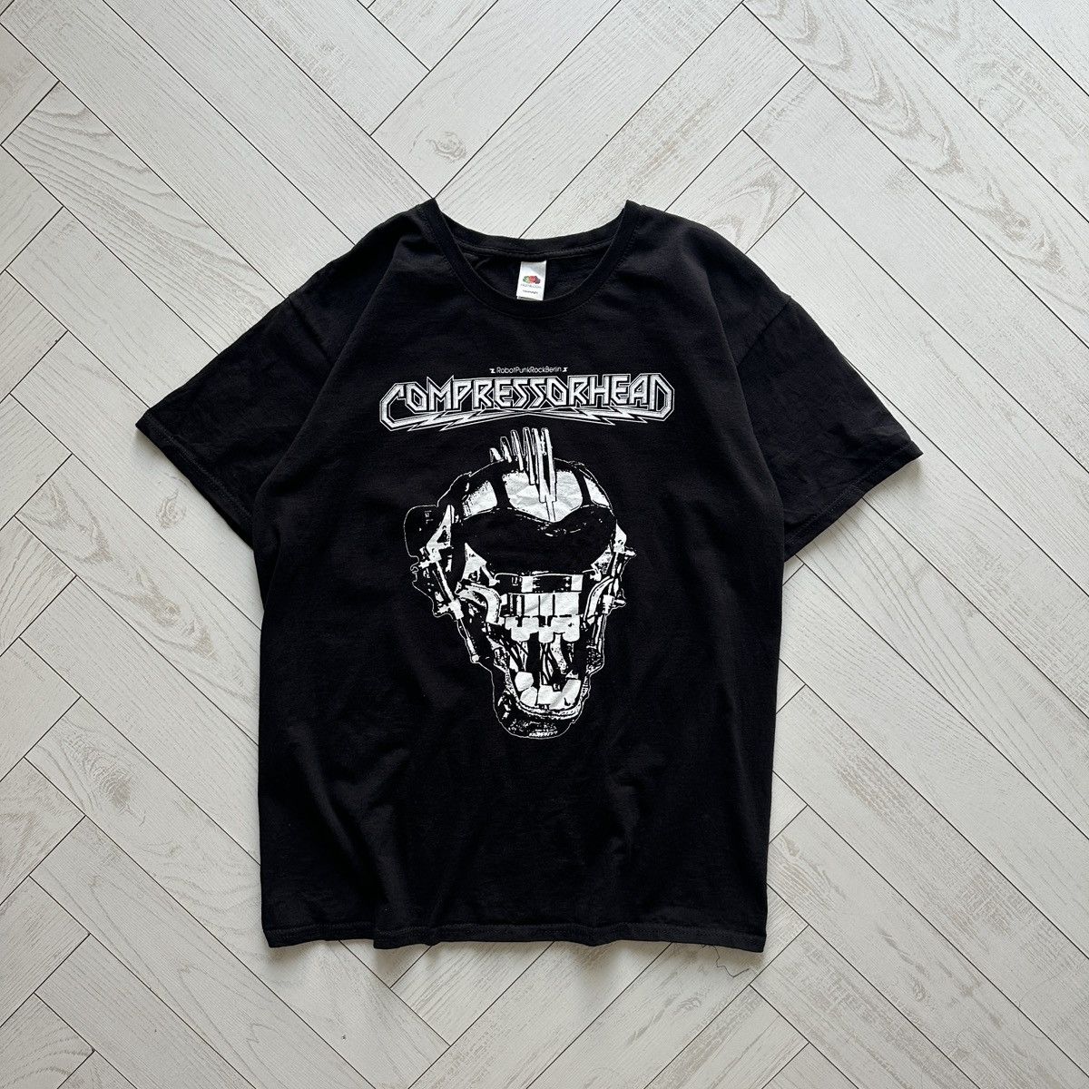 Vintage 00s Compressorhead rock metal band tee y2k numetal