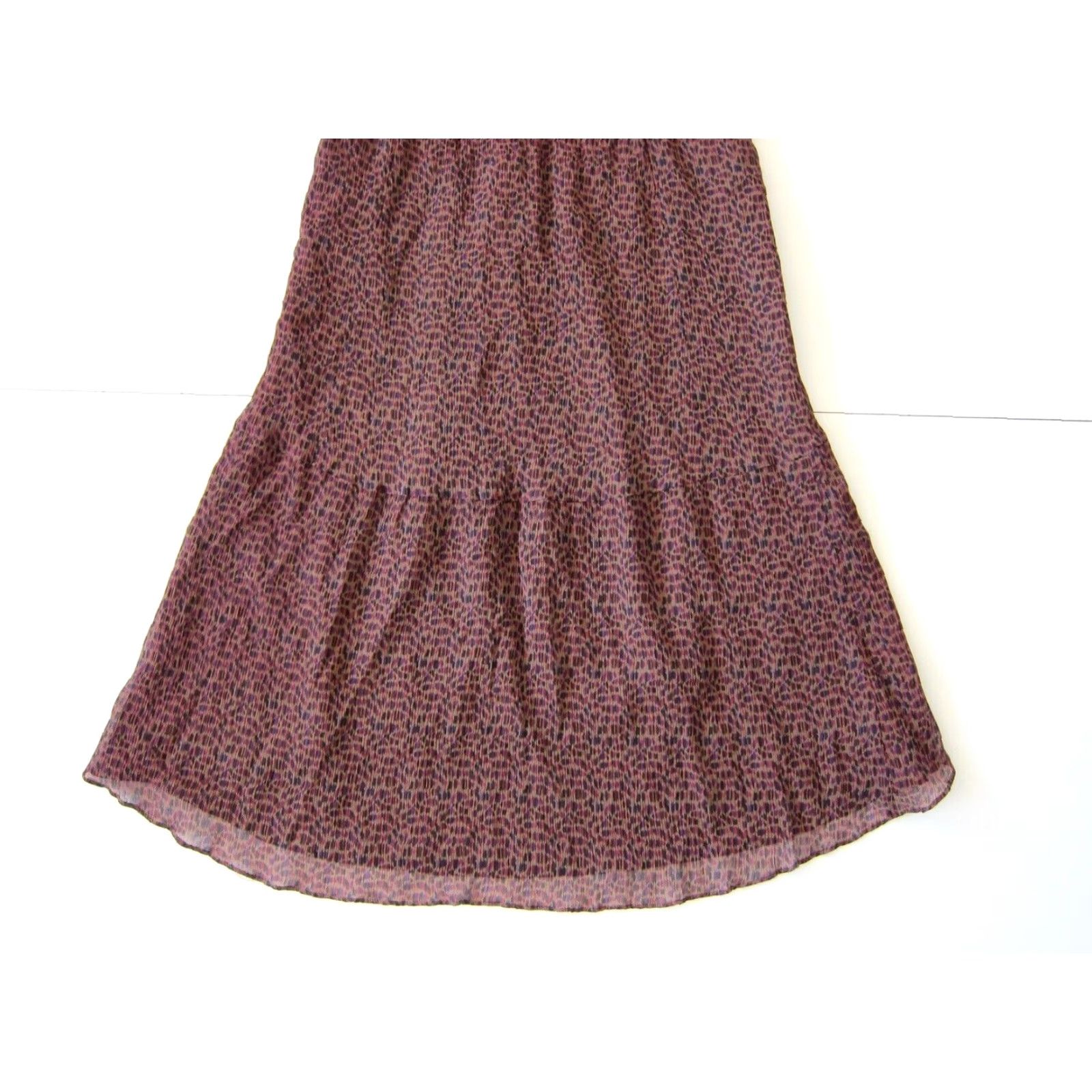 Vintage VINTAGE Broadway & Broome Madewell Brown Purple Silk Empire Tank Sun Sheath Dress 10 Size L / US 10 / IT 46 - 5 Thumbnail