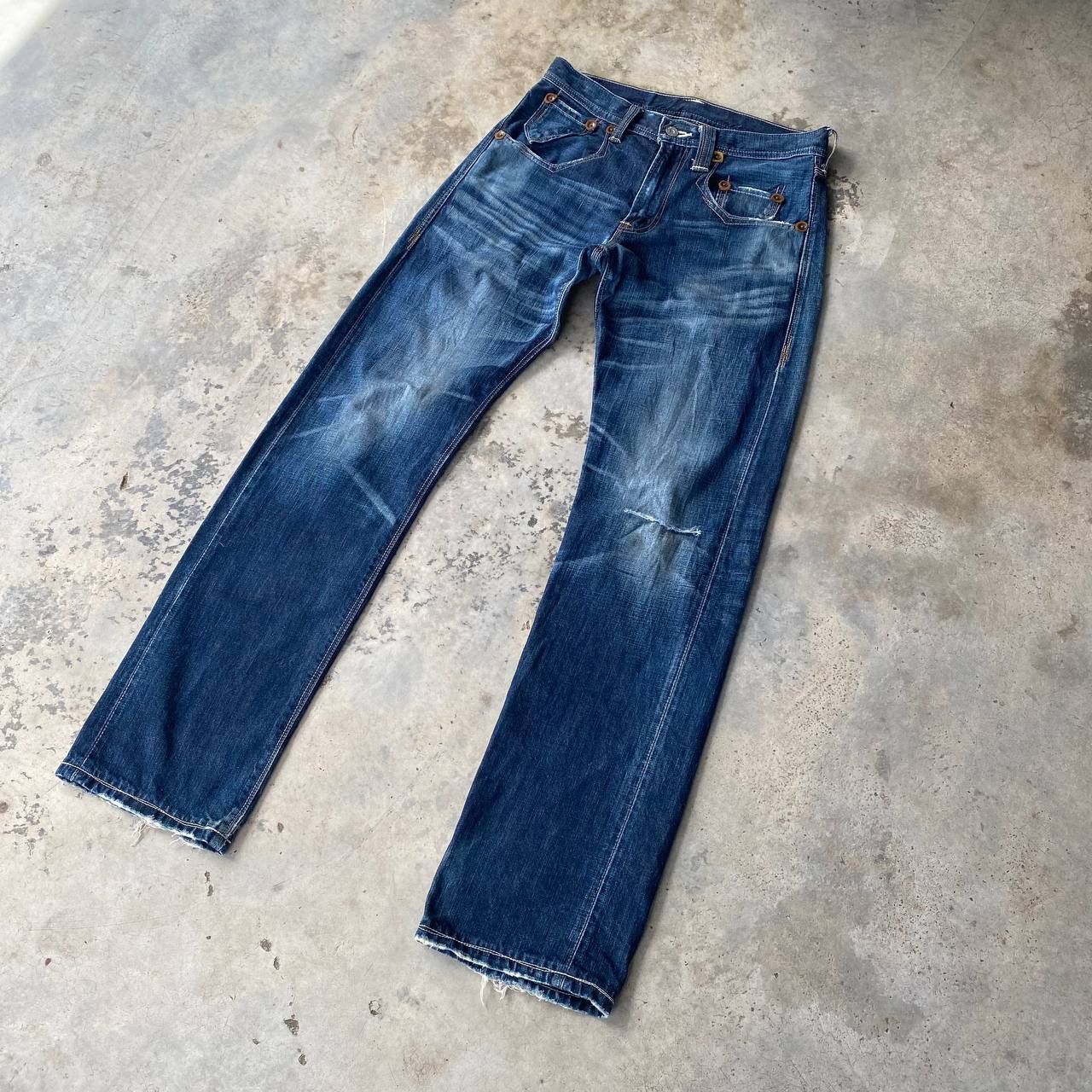 Levi's VINTAGE LEVIS DENIM LOT 502 RIVETTED DISTRESSED BLUEWASH Size US 29 - 12 Thumbnail