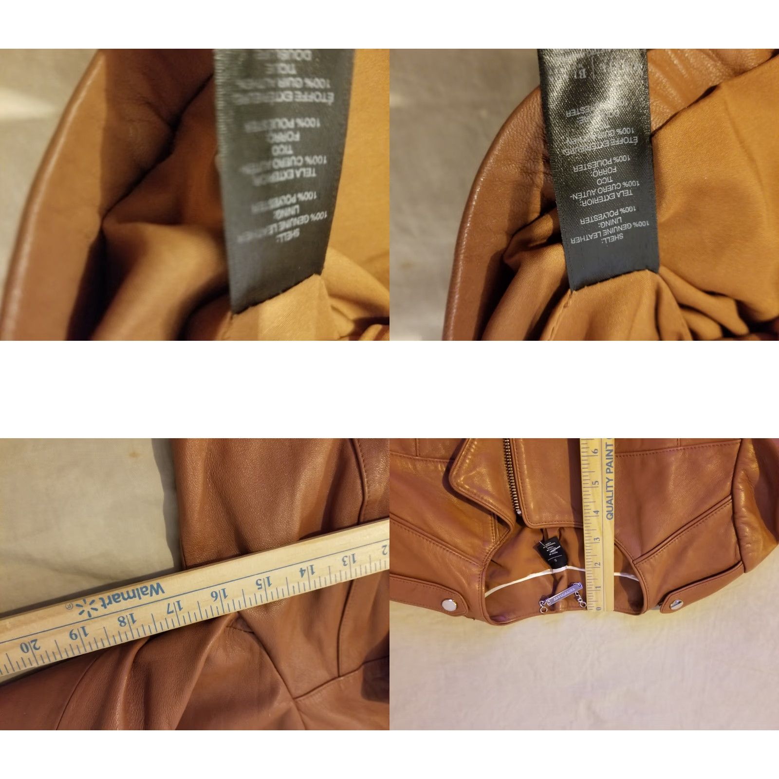 White House Black Market Womens White House Black Market Leather Jacket S Small Brown Shirt? Size S / US 4 / IT 40 - 8 Thumbnail