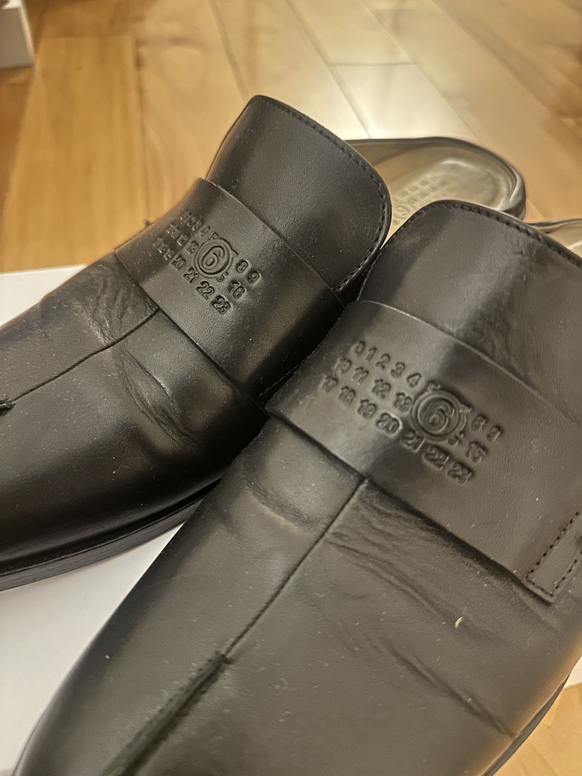 MM6 mm6 black embossed logo loafers Size US 11 / EU 44 - 3 Thumbnail