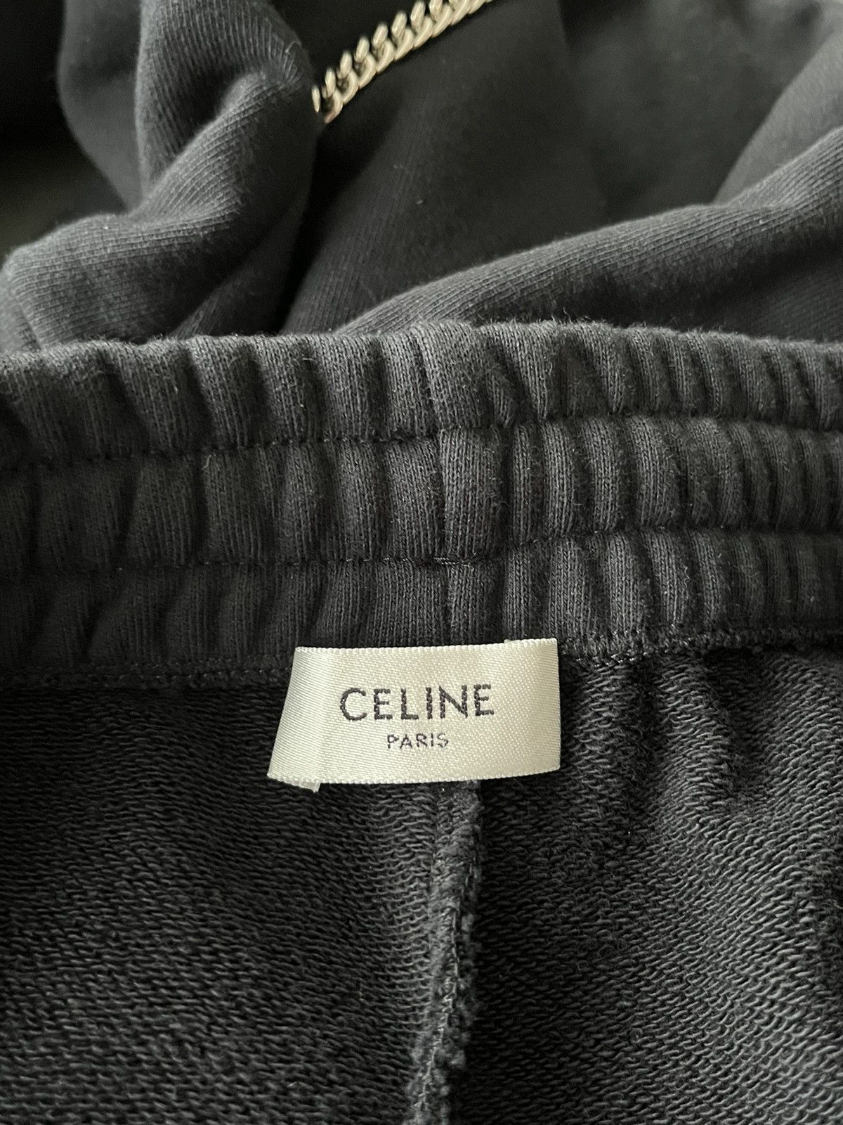 Celine × Hedi Slimane Super Runway RARE Celine By Hedi Chain Sweatpants Brand New Size US 35 - 4 Thumbnail