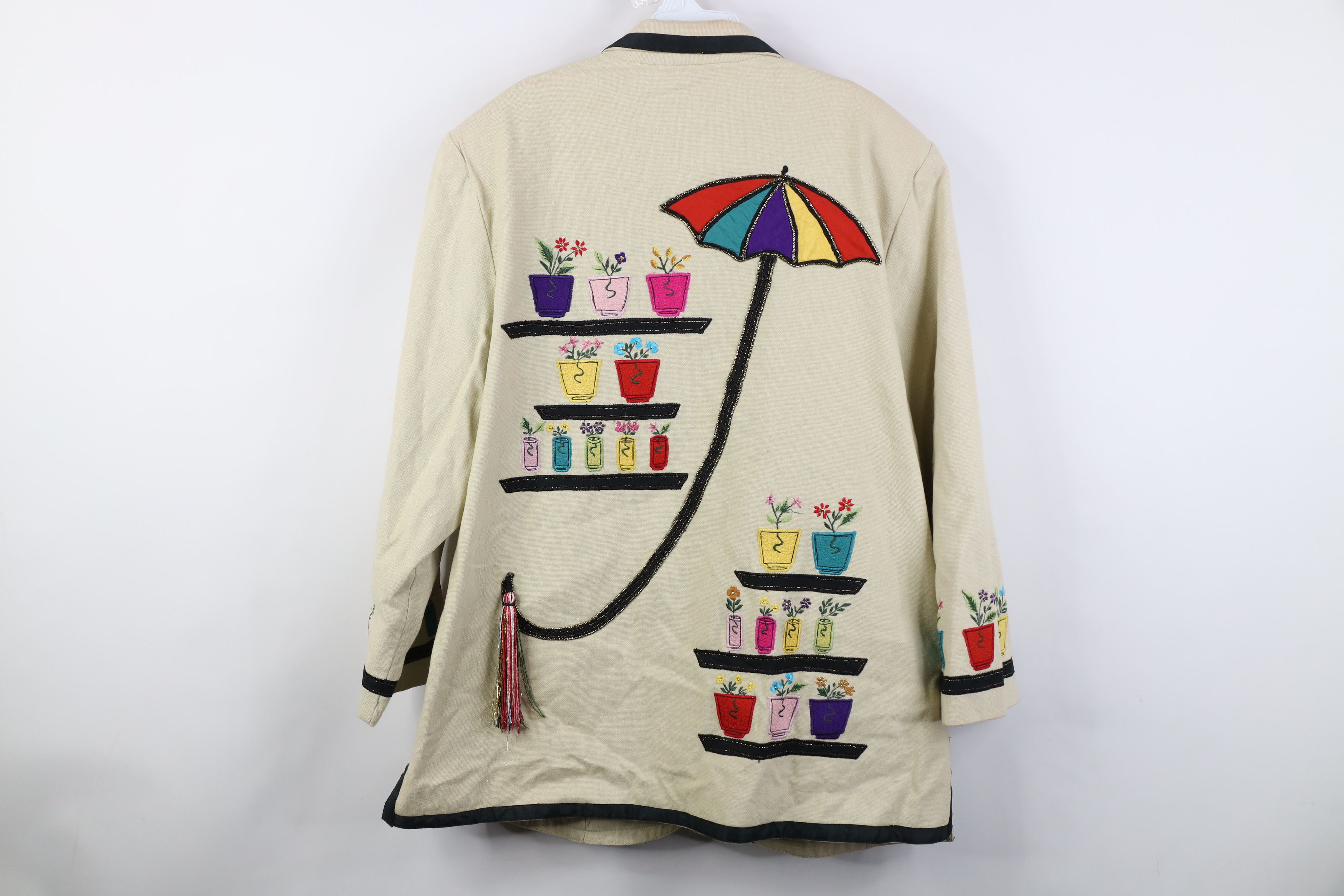 Vintage Vintage 90s Streetwear Flower Garden Suit Blazer Jacket Size XL / US 12-14 / IT 48-50 - 14 Thumbnail