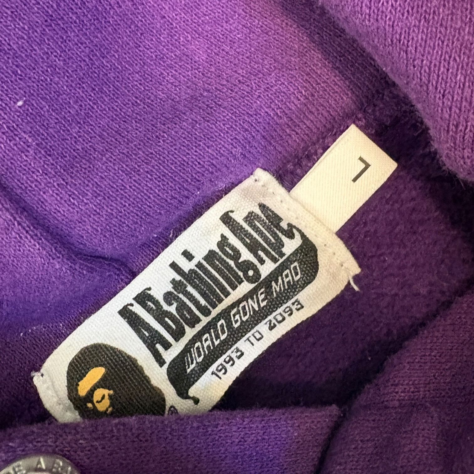 Bape Bape College Pullover Hoodie Purple | Large Size US L / EU 52-54 / 3 - 3 Thumbnail