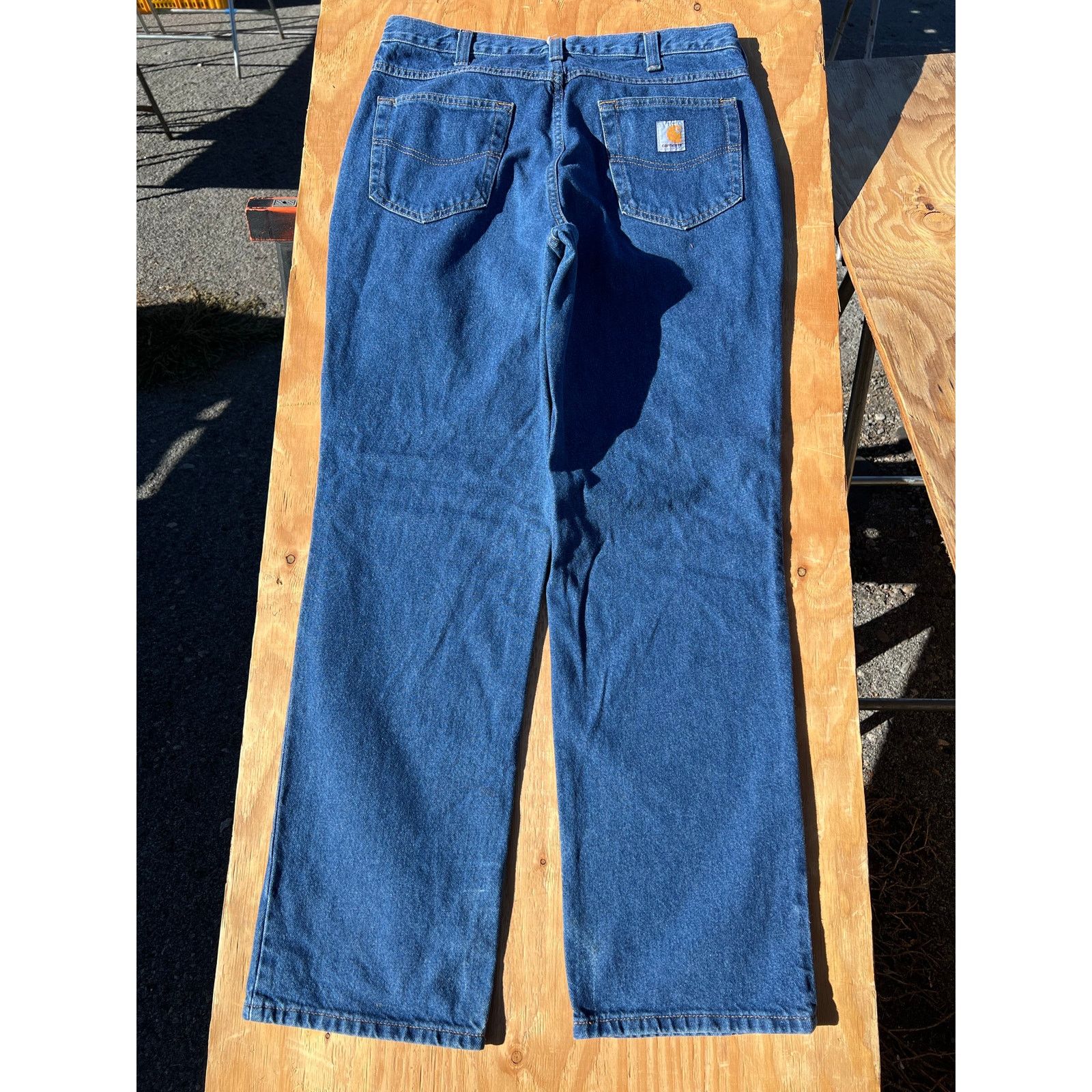 Carhartt Carhartt Jeans Mens 34x32 Blue Denim Utility Work relaxed Size US 34 / EU 50 - 2 Thumbnail