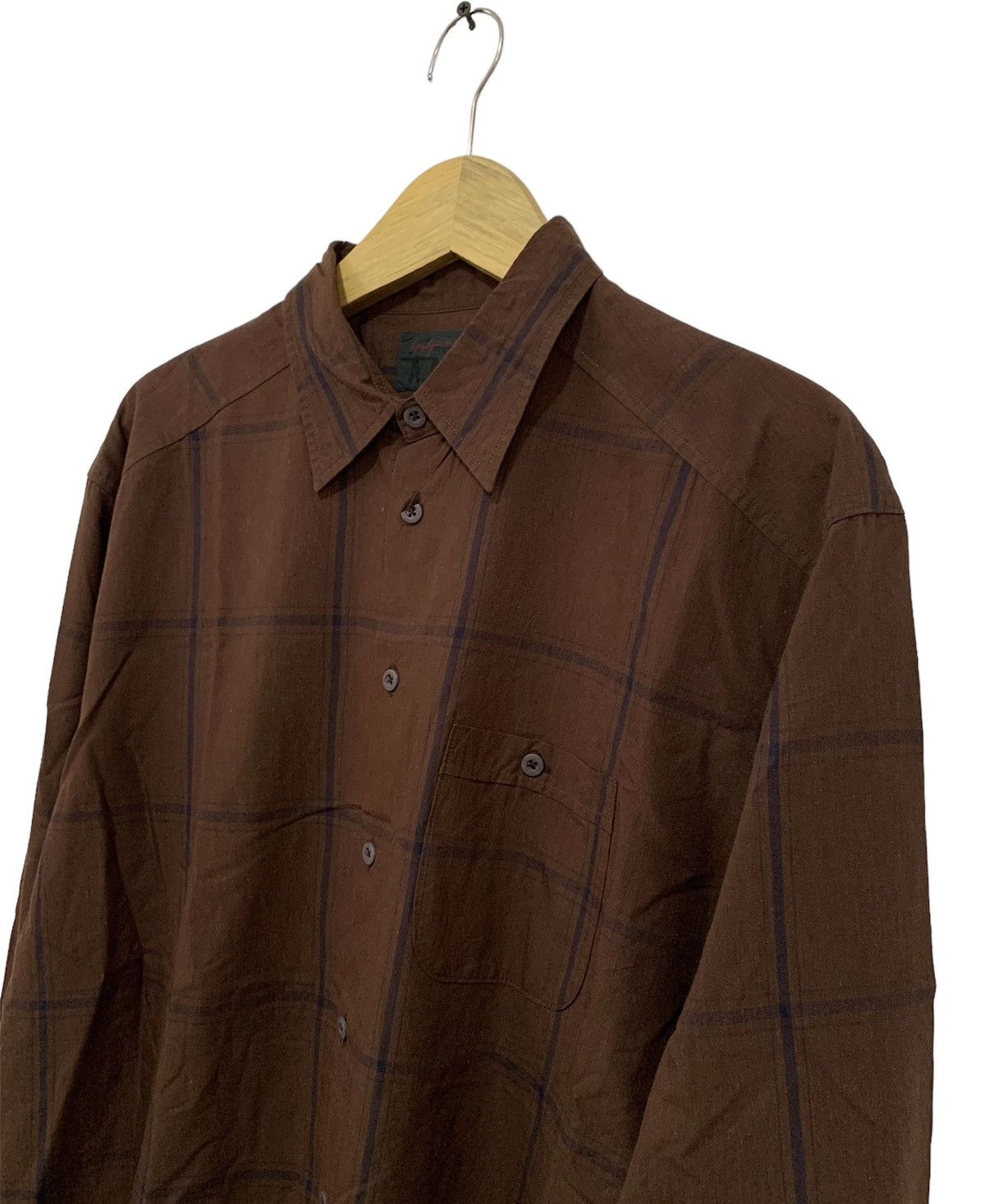 Yohji Yamamoto Vintage A.A.R yohji yamamoto d’urban plaid button up shirt Size US L / EU 52-54 / 3 - 3 Thumbnail