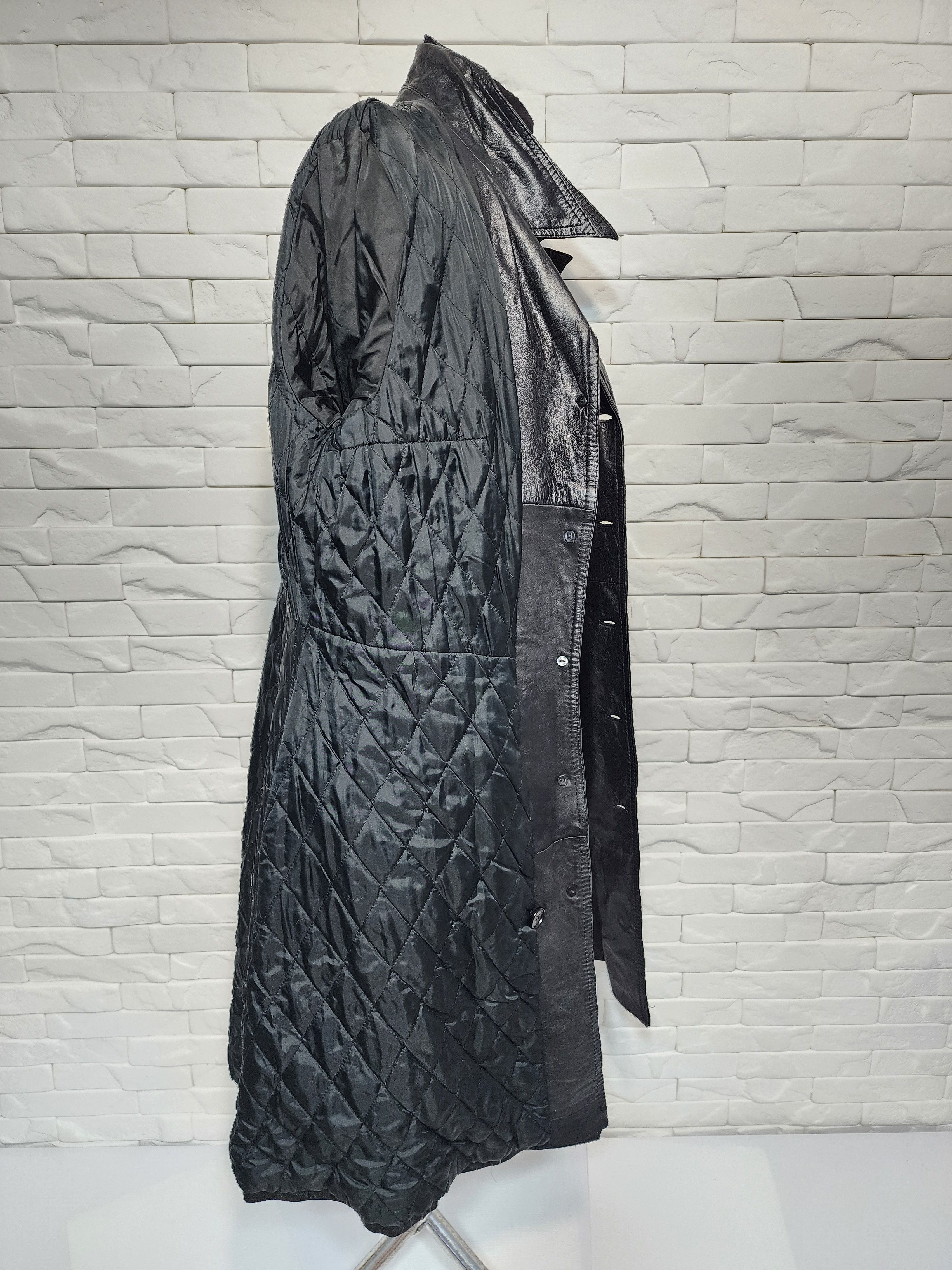 Hugo Boss Black leather long coat for women Size XL / US 12-14 / IT 48-50 - 9 Thumbnail