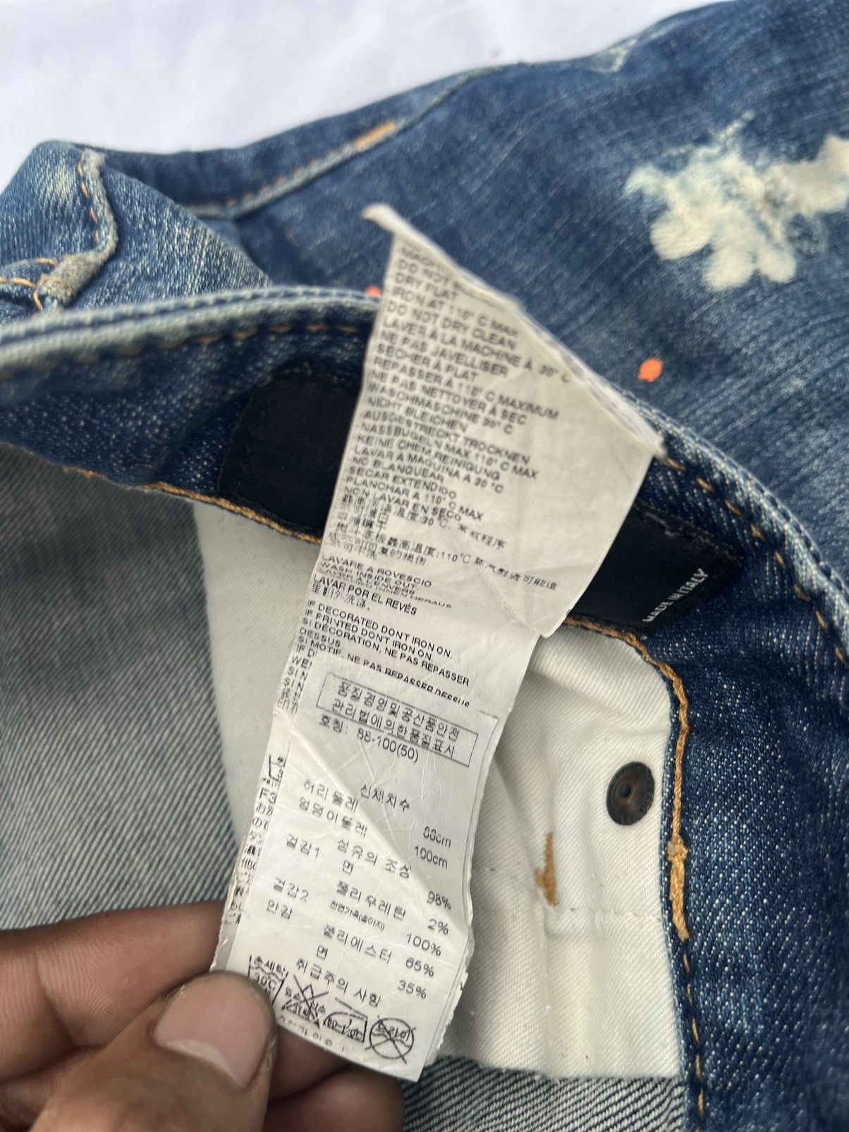 Dsquared2 DSQUARED2 Distressed Splatter Denim Size US 34 / EU 50 - 4 Thumbnail