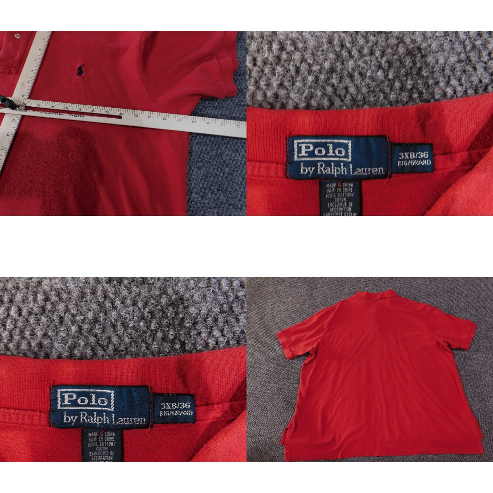 Polo Ralph Lauren Polo Ralph Lauren Polo Shirt Mens 3XB Red Cotton Classic Pony Embroidered Golf Big & Tall Boys? (Note: ensure concise) Size US XXL / EU 58 / 5 - 8 Thumbnail
