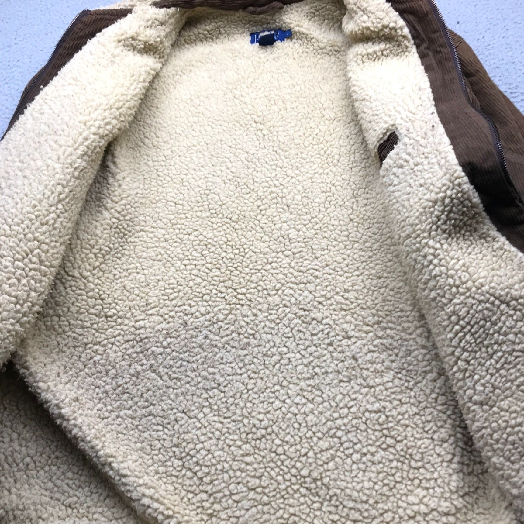 Vintage VINTAGE J Crew Sherman? No—J Crew Sherpa Lined Corduroy Jacket Mens Large Brown Zip Pockets Collared Jacket Size US L / EU 52-54 / 3 - 6 Thumbnail