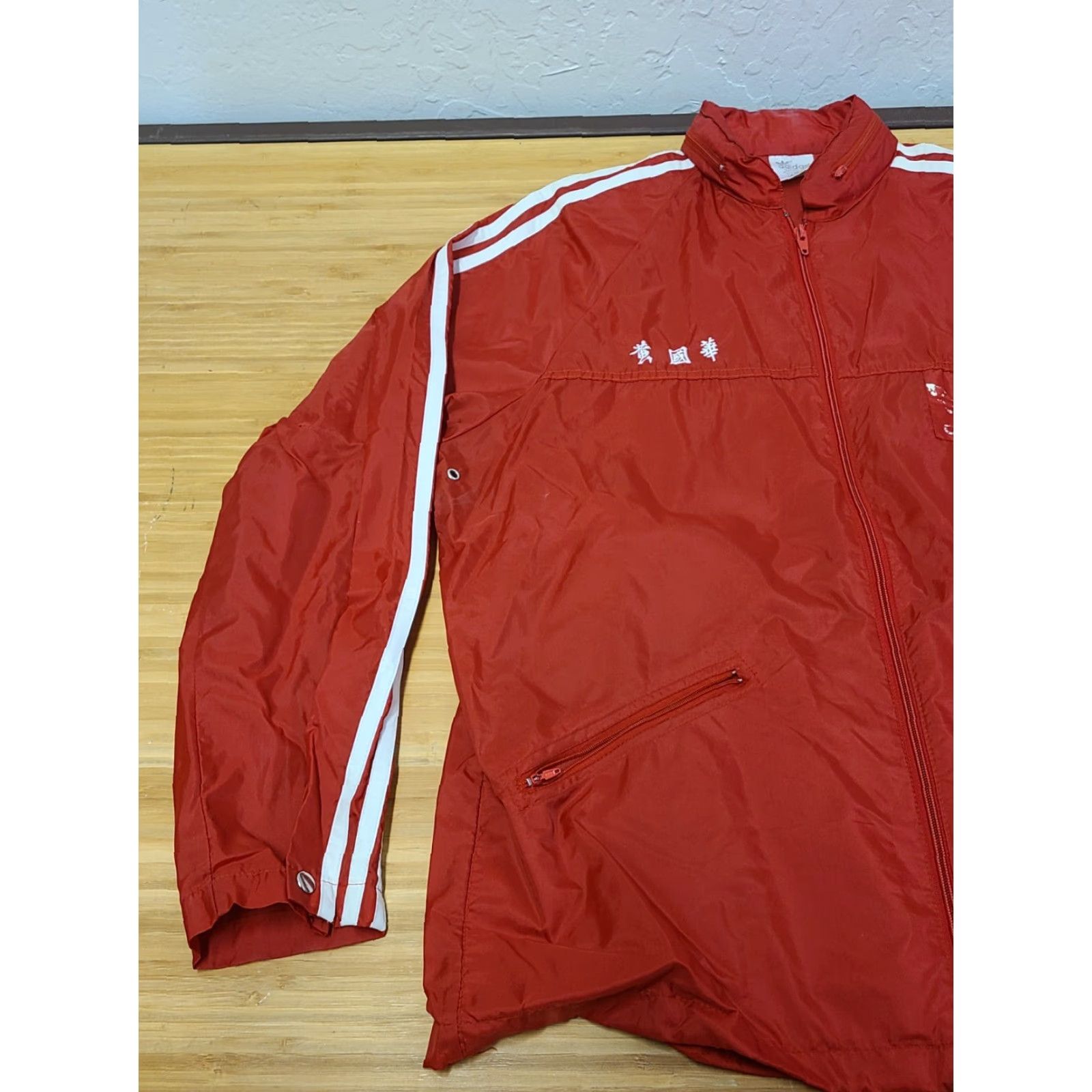 Adidas VINTAGE adidas Windbreaker Jacket Mens XL Red Hoodie 80s Nylon Softshell Regular Size US XL / EU 56 / 4 - 3 Thumbnail