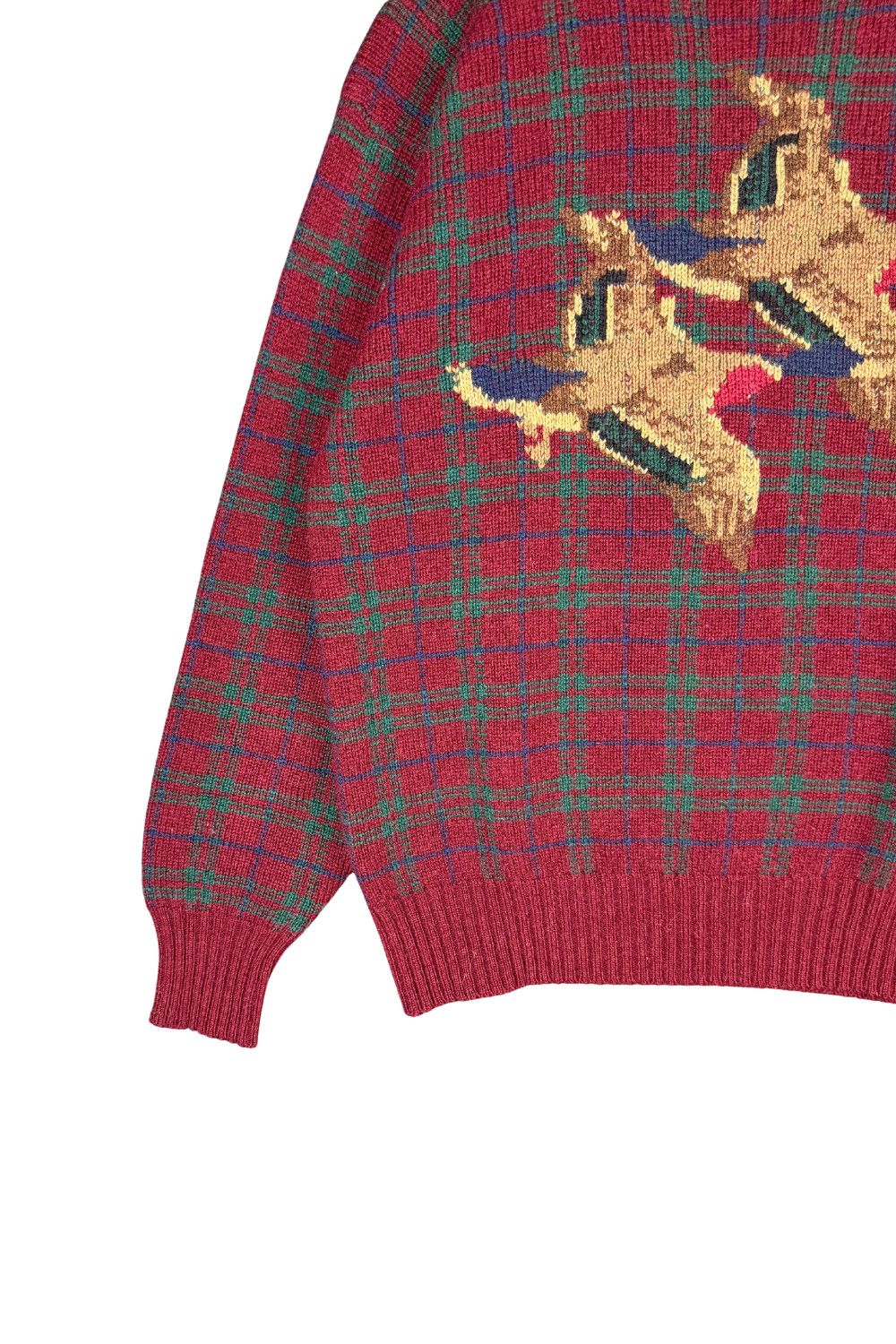 Polo Ralph Lauren fw93 Polo Ralph Lauren Double Duck Intarsia Plaid Sweater XL Size US XL / EU 56 / 4 - 5 Thumbnail