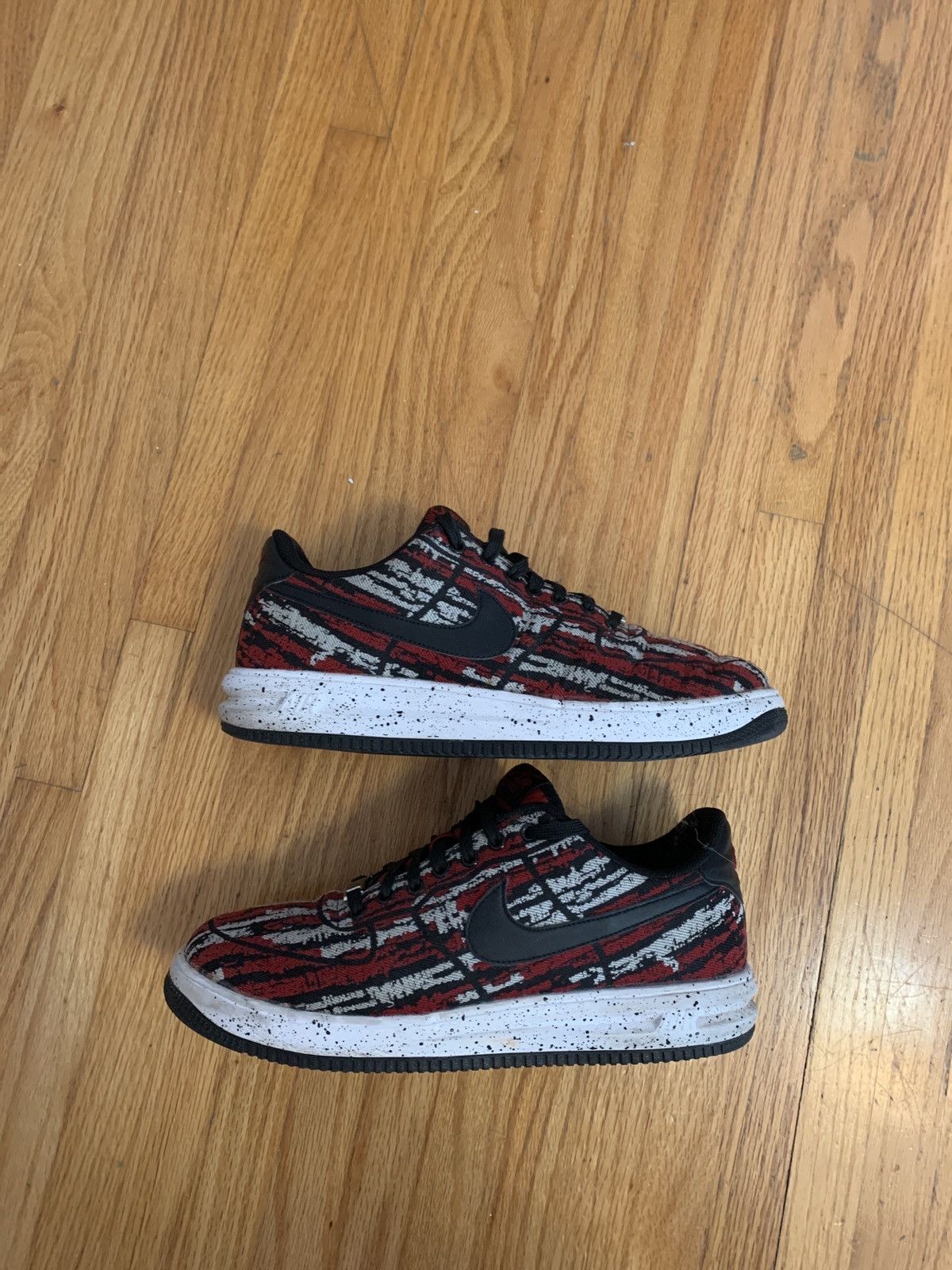 Nike Lunar Force One Jacquard Gym Red-US9.5