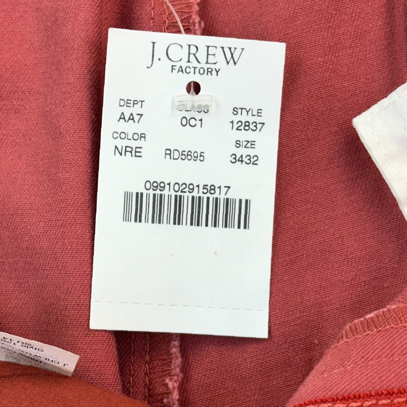 J.Crew VINTAGE J.CREW Pants Mens 34x32 Old Red Bleecker Athletic Fit Casual NWT Size US 34 / EU 50 - 7 Thumbnail
