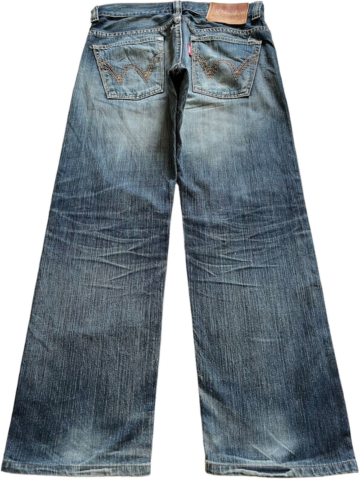 Edwin Exclusive Vintage Edwin Japan Faded Wash Rip Baggy Jeans Size US 33 - 2 Thumbnail