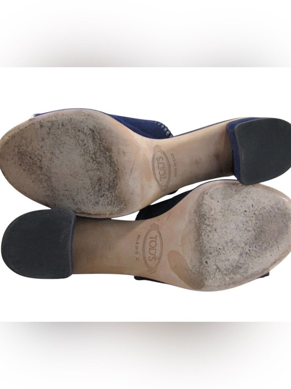 Tod's Tod's Suede Mules Navy Blue MSRP $645 Size US 7 / IT 37 - 9 Thumbnail