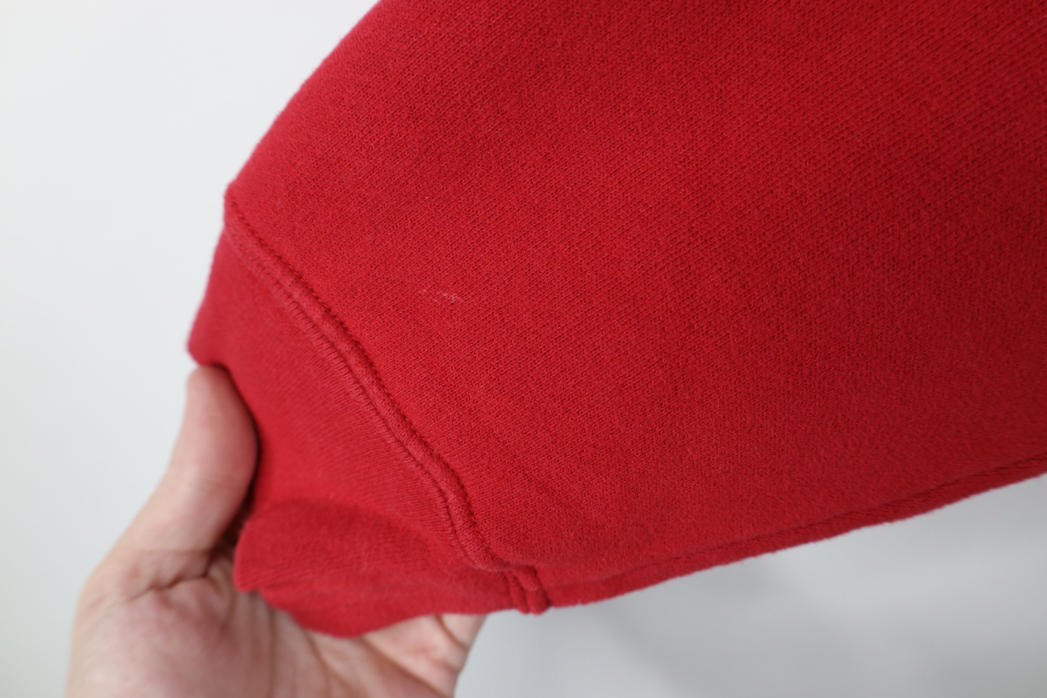 Vintage Vintage 90s Cat Kitten Bell Heart Crewneck Sweatshirt Red Size L / US 10 / IT 46 - 10 Thumbnail