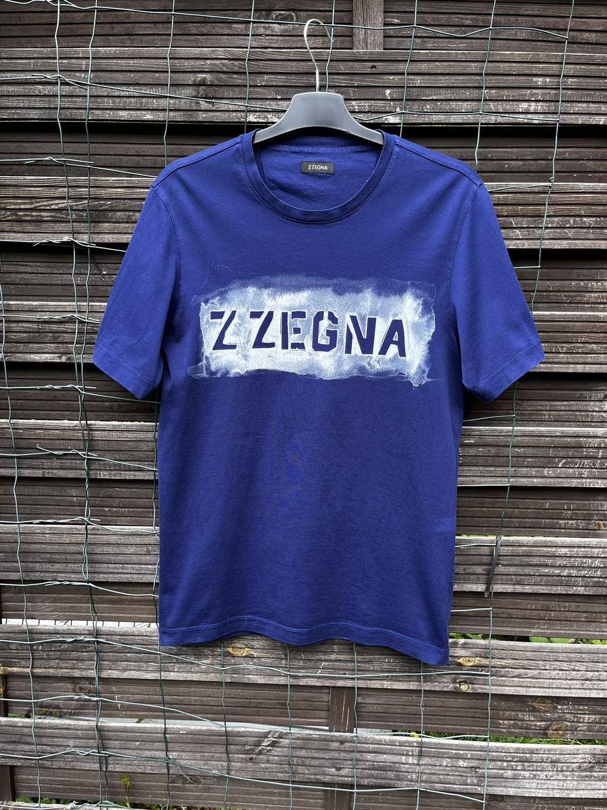 Ermenegildo Zegna 🔵 Z ZEGNA BIG LOGO LUXURY HYPE T SHIRT Y2K TEE Size US S / EU 44-46 / 1 - 2 Thumbnail