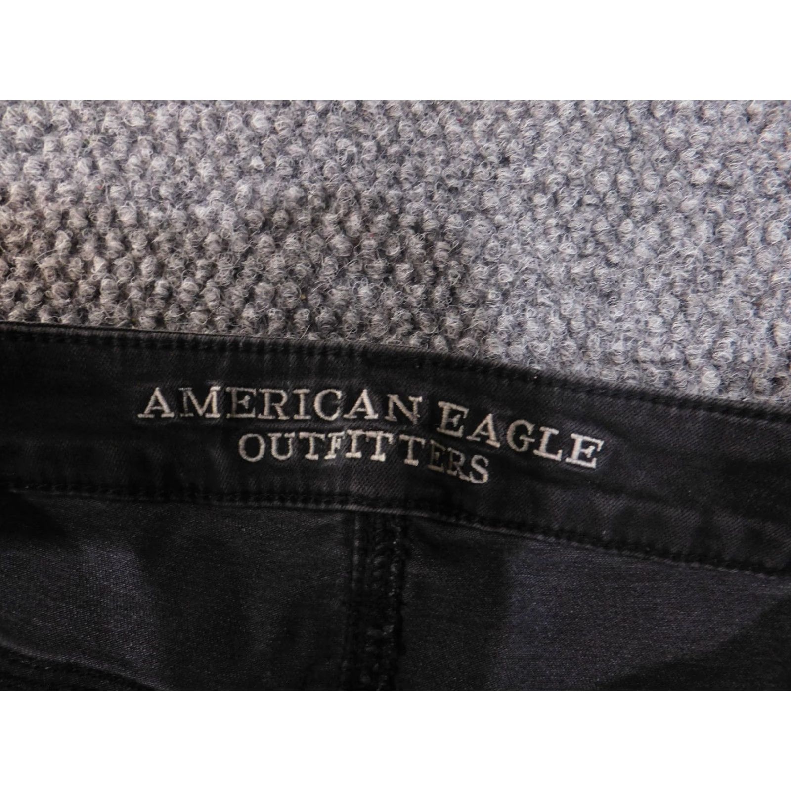 Vintage American Eagle Jeans Womens Size 28 Black Skinny Stretch Denim High Rise Classic Skinny Fit? (Oops) Size 27" / US 4 / IT 40 - 3 Thumbnail