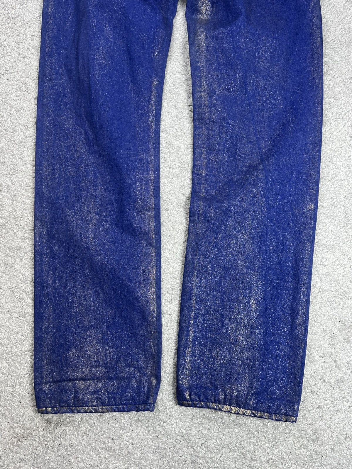 Dior SS09 DIOR HOMME “PLANISPHERE” Luster Gold Waxed Jeans Size US 30 / EU 46 - 12 Thumbnail