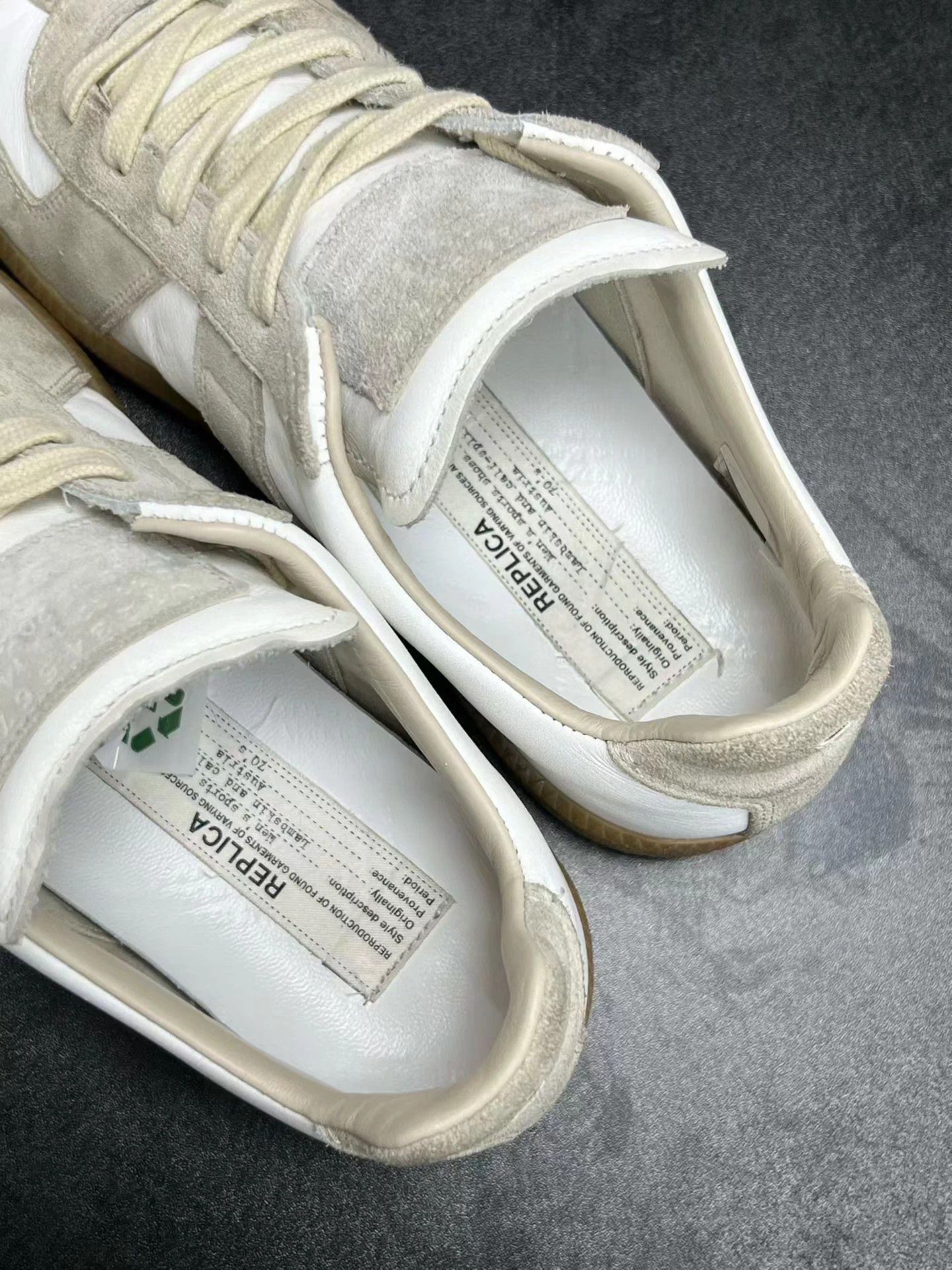 Maison Margiela Maison Margiela Replica Low Top Gray/White 37 EU VGUC Size US 6 / IT 36 - 4 Thumbnail