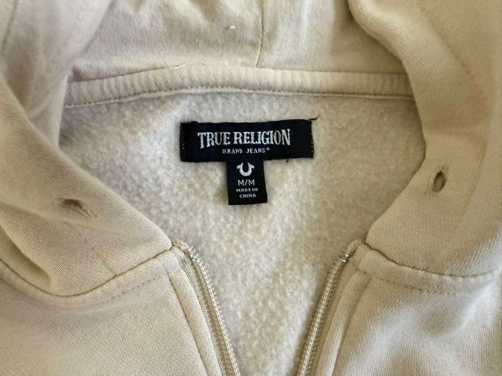 True Religion True Religion Buddha Logo Full-Zip Hoodie - Beige - Size M Size US M / EU 48-50 / 2 - 4 Thumbnail
