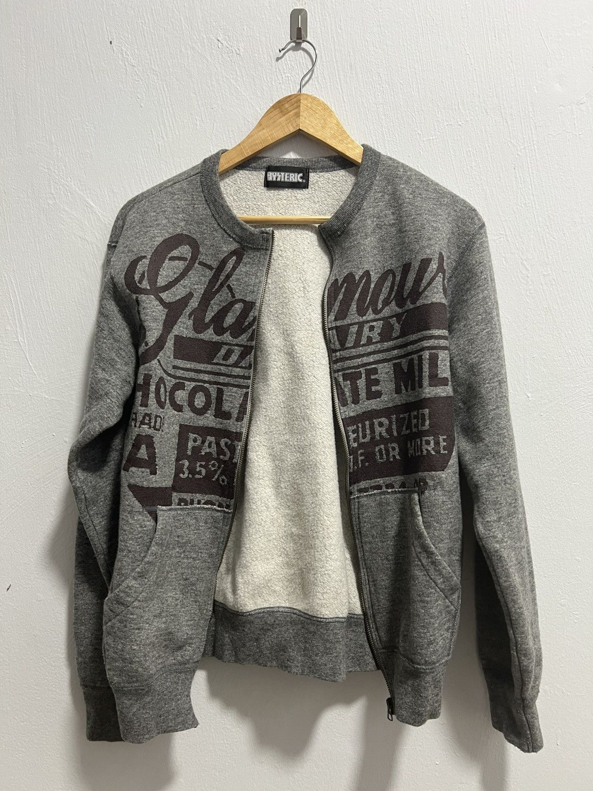 Hysteric Glamour Hysteric Glamour Graphic Zip-Up Sweatshirt Chocolate Milk Size US M / EU 48-50 / 2 - 8 Thumbnail