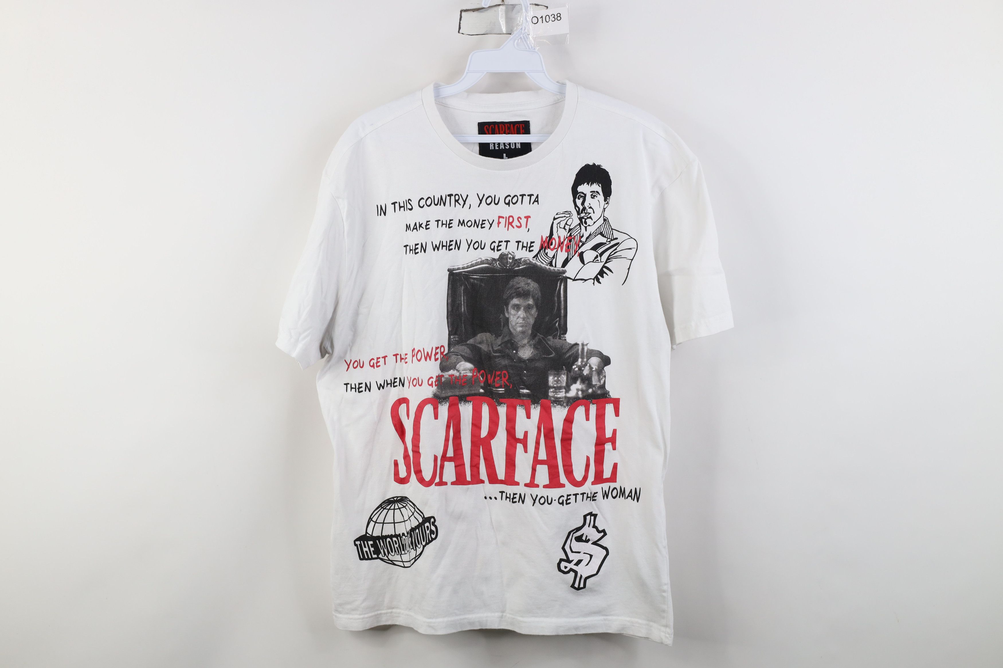 Vintage Vintage Y2K Scarface Tony Montana Money Power T-Shirt Size US L / EU 52-54 / 3 - 1 Thumbnail