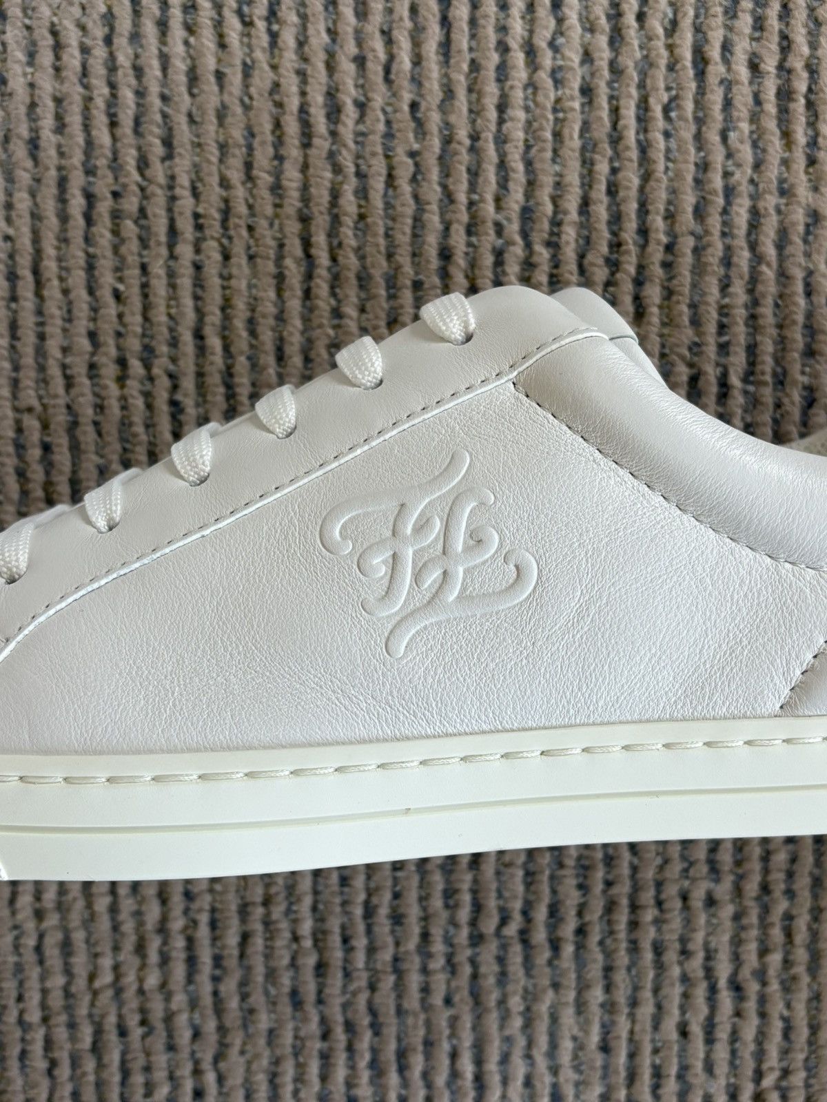 Fendi FF Fendigraphy White Leather Sneakers Size US 7 / EU 40 - 4 Thumbnail
