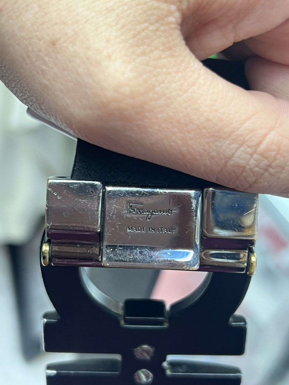 Salvatore Ferragamo Salvatore Ferragamo Gancini Buck Belt Size 44 - 3 Thumbnail
