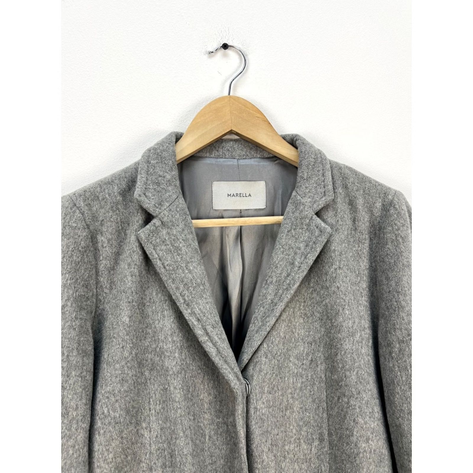 Marella Marella Wool Coat Jacket Ladies UK 12 US 8 Gray Vintage Coat Marella Women Wool Fall Winter Casual Business Size M / US 6-8 / IT 42-44 - 3 Thumbnail