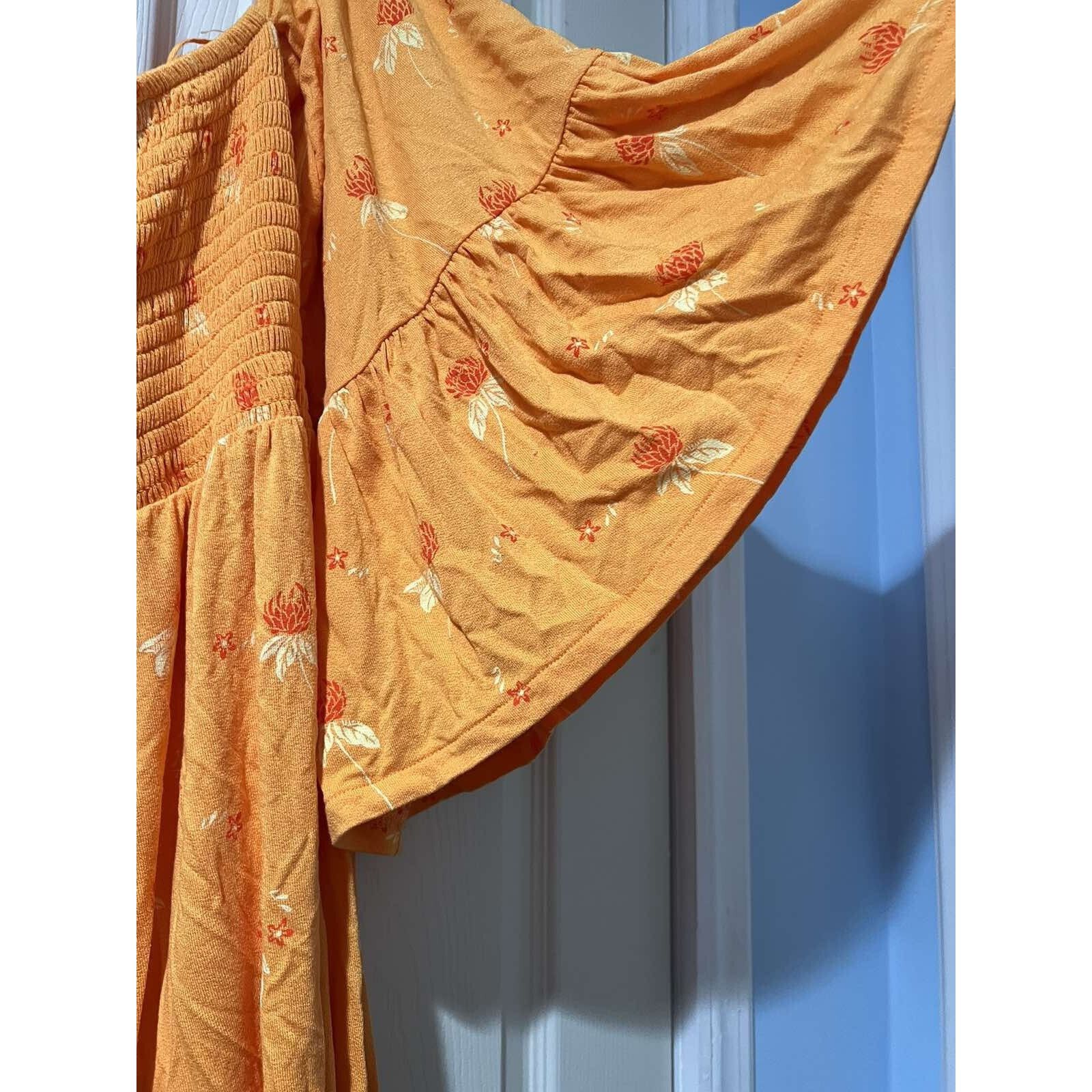 Free People Free People Women Lana Orange Tunic Off Dress Size L A000507 Size L / US 10 / IT 46 - 4 Thumbnail