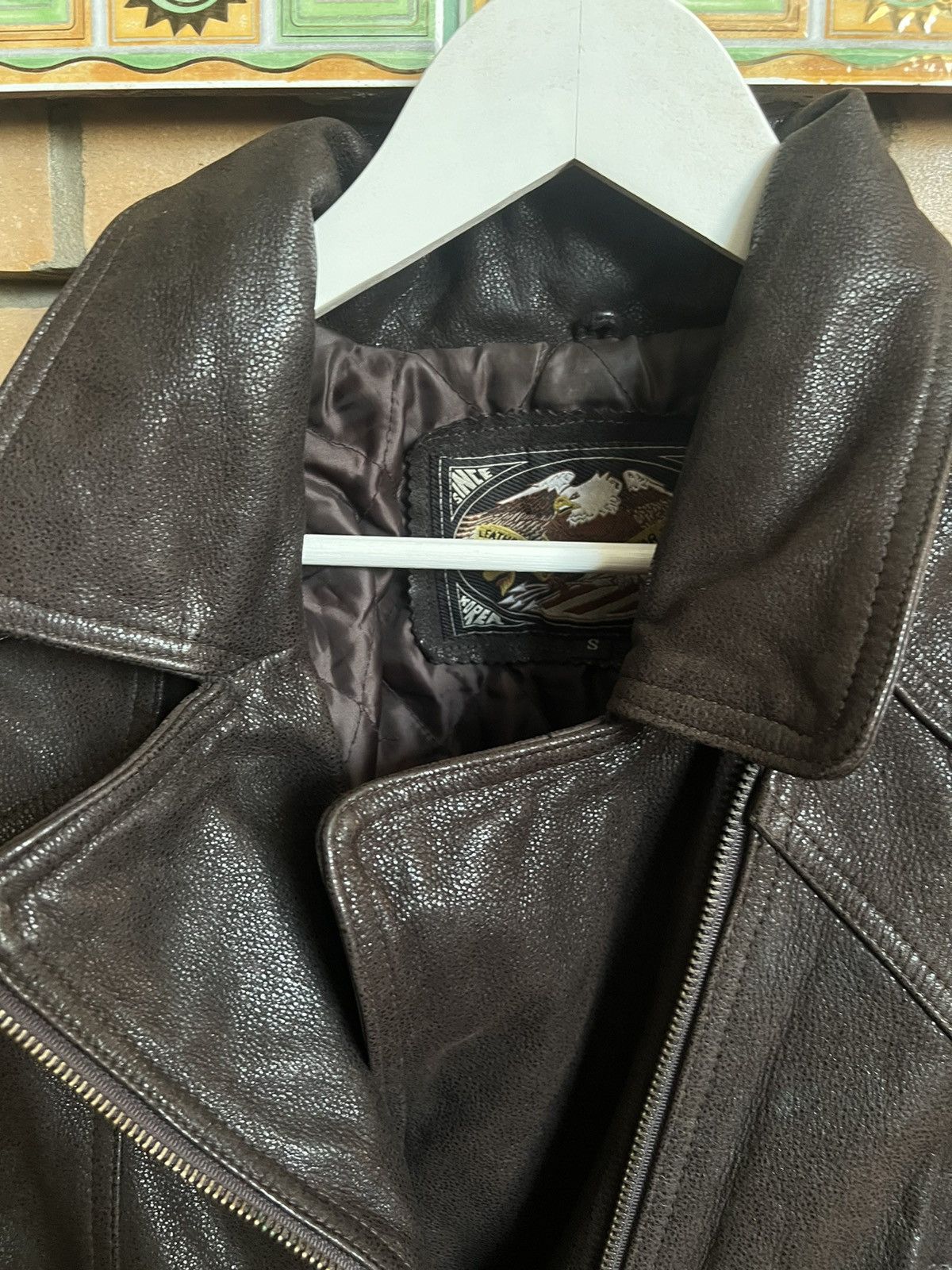 Genuine Leather × Japanese Brand Women leather jacket brown Size S / US 4 / IT 40 - 4 Thumbnail