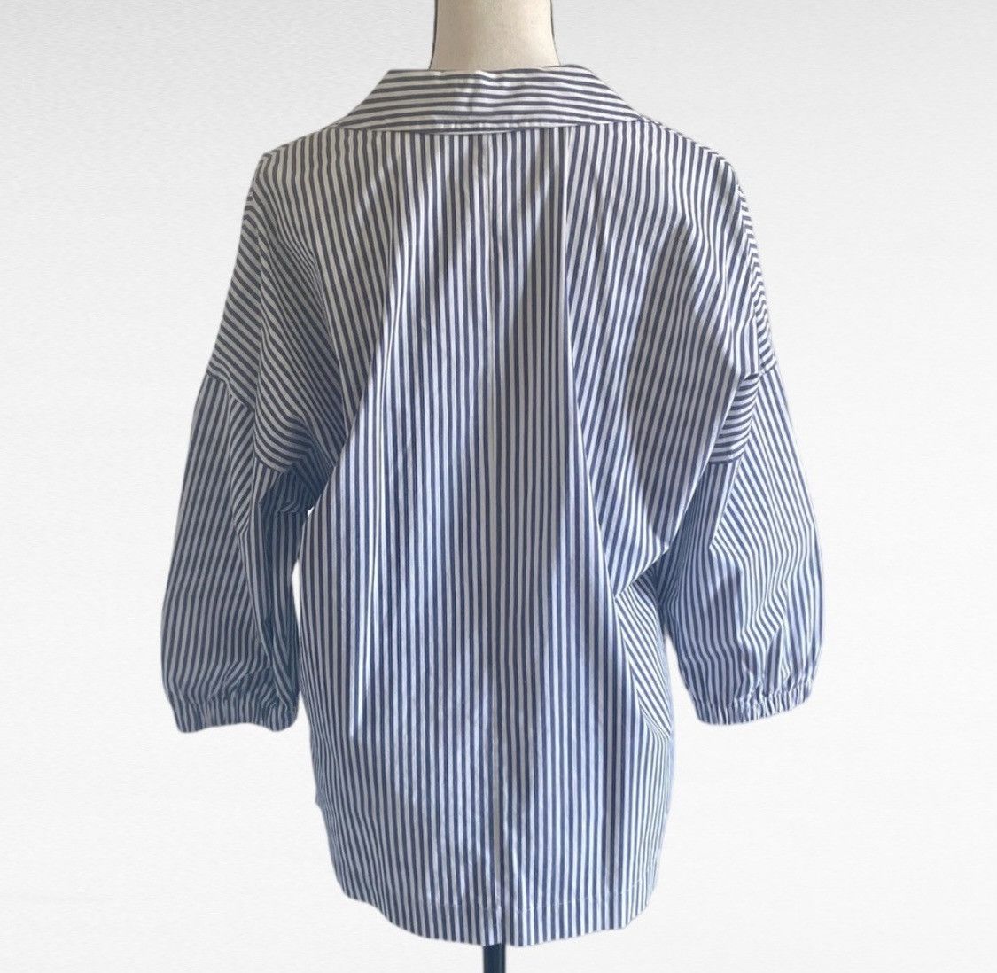 Michael Kors MICHAEL KORS STRIPED HALF ZIP 3/4 SLEEVE TOP BLOUSE Size M / US 6-8 / IT 42-44 - 10 Thumbnail